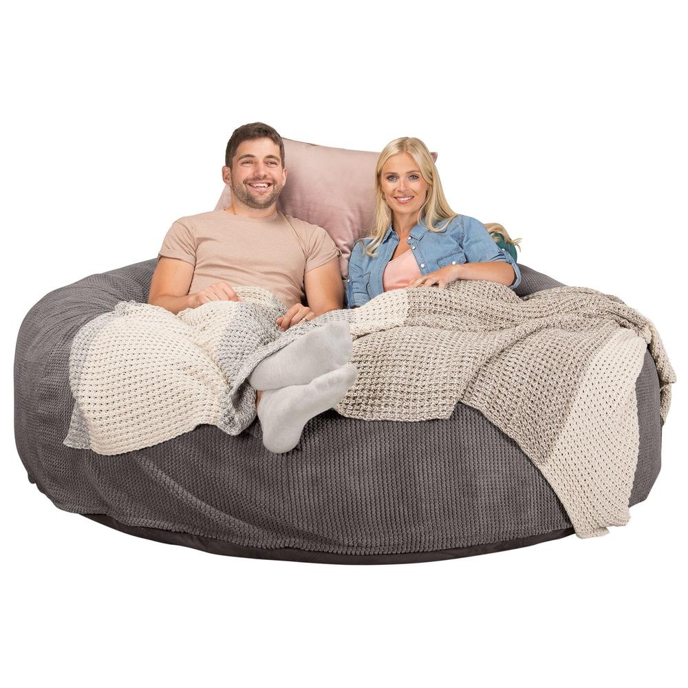 CloudSac 3000 XXL Kingsize Memory-Schaum Sitzsacksofa - Pom-Pom Anthrazit - Image 3