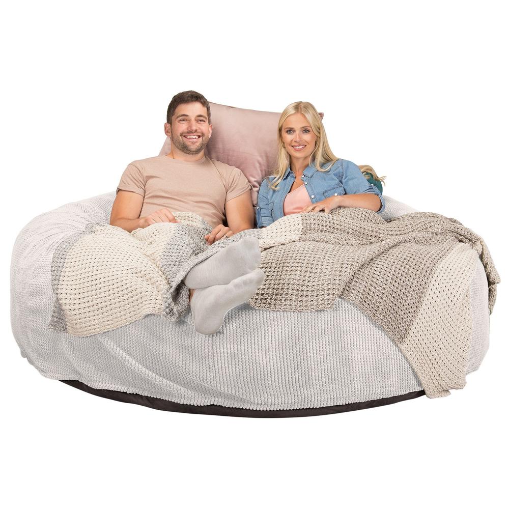 CloudSac 3000 XXL Kingsize Memory-Schaum Sitzsacksofa - Pom-Pom Creme - Image 3