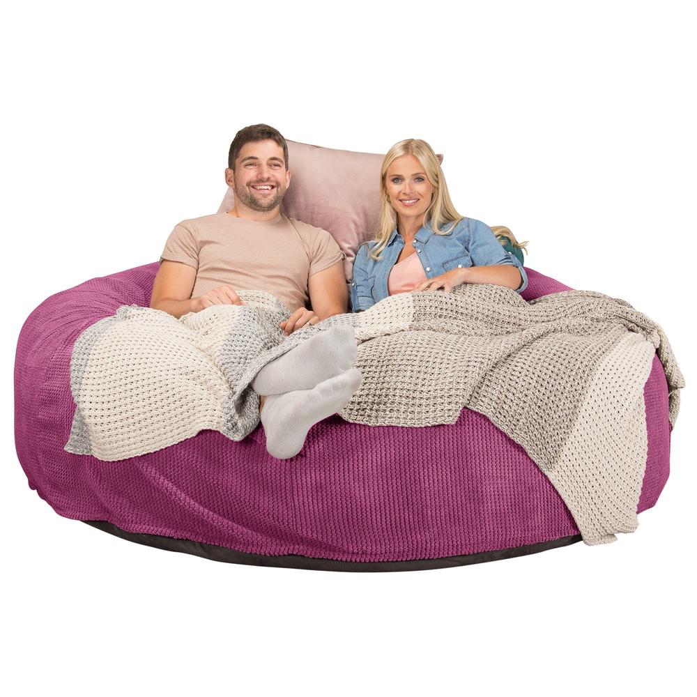 CloudSac 3000 XXL Kingsize Memory-Schaum Sitzsacksofa - Pom-Pom Pink - Image 3