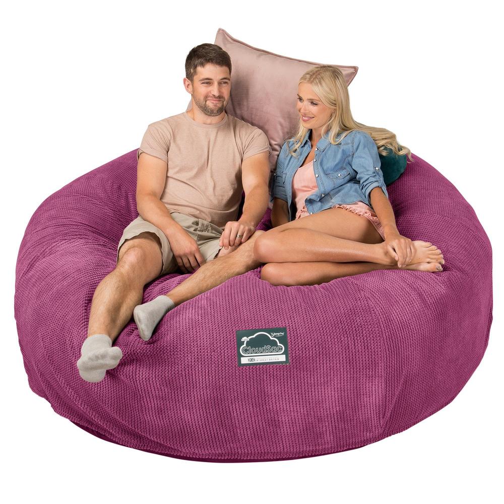 CloudSac 3000 XXL Kingsize Memory-Schaum Sitzsacksofa - Pom-Pom Pink - Image 4