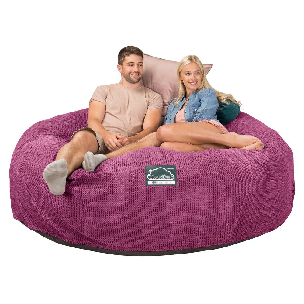 CloudSac 3000 XXL Kingsize Memory-Schaum Sitzsacksofa - Pom-Pom Pink - Image 5