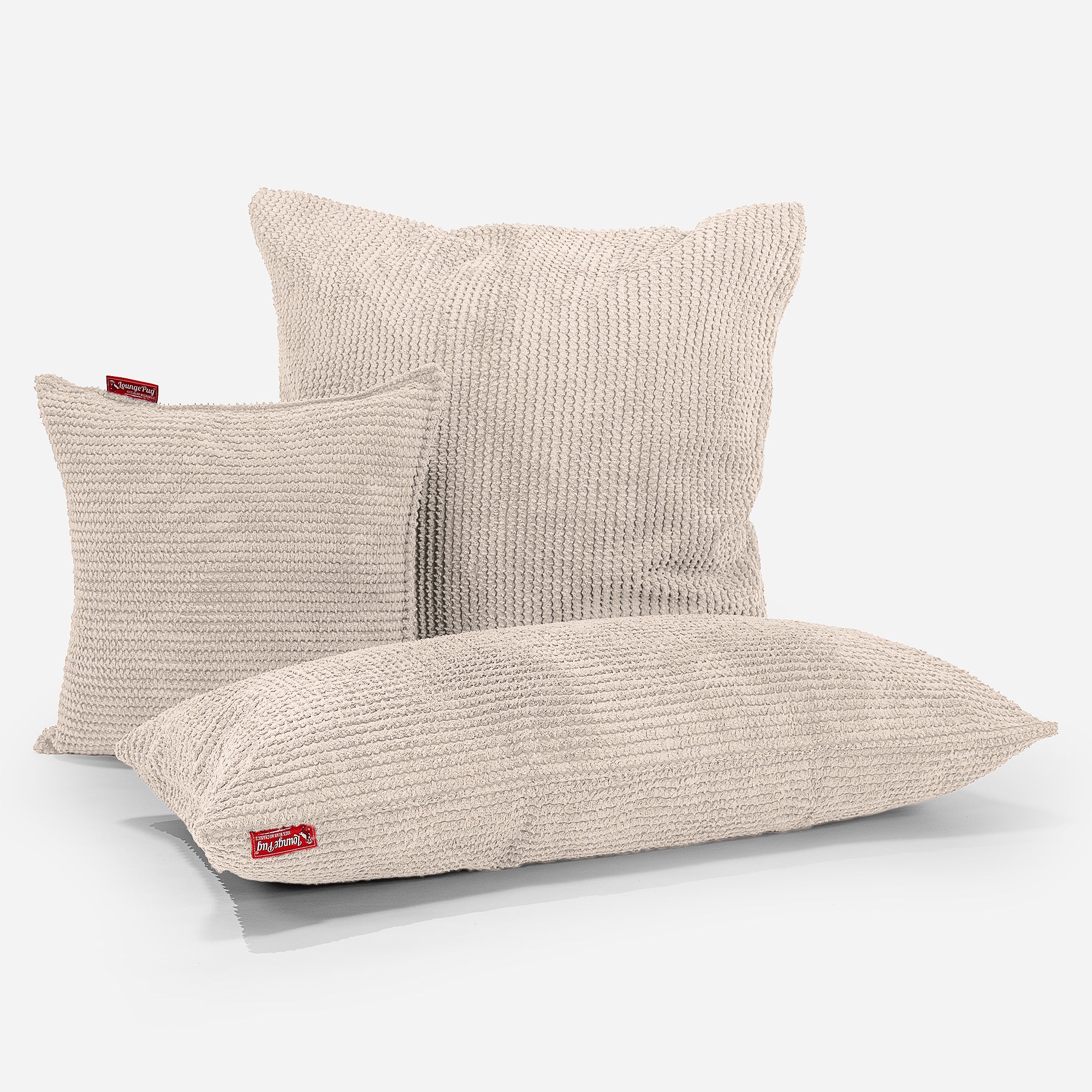Riesen Dekokissen / Sofa Kissenbezug 40 x 70cm - Pom-Pom Creme - Image 3