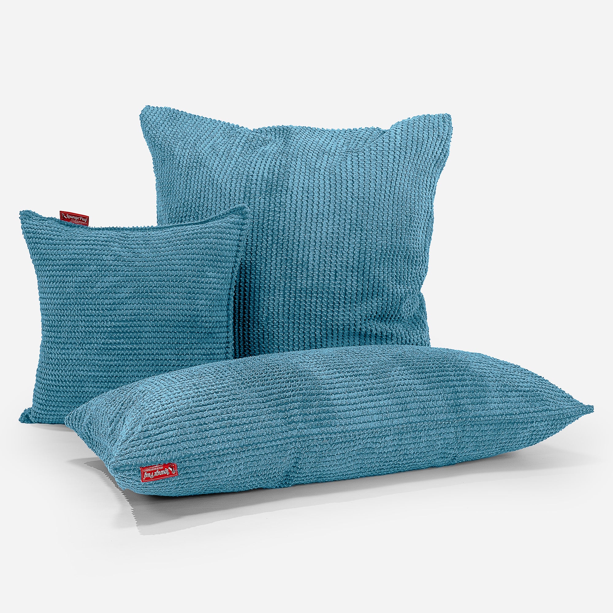 Riesen Dekokissen / Sofa Kissenbezug 40 x 70cm - Pom-Pom Türkis - Image 3