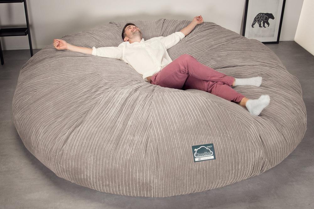 CloudSac 5000 XXXXXL Gigantischer Memory-Schaum Sitzsacksofa - Cord Nerzfarben - Image 2