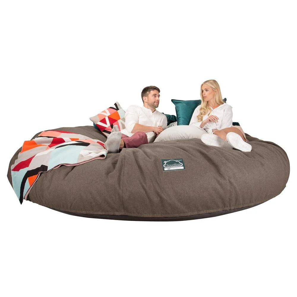 CloudSac 5000 XXXXXL Gigantischer Memory-Schaum Sitzsacksofa - Interalli Wolle Biscuit - Image 3