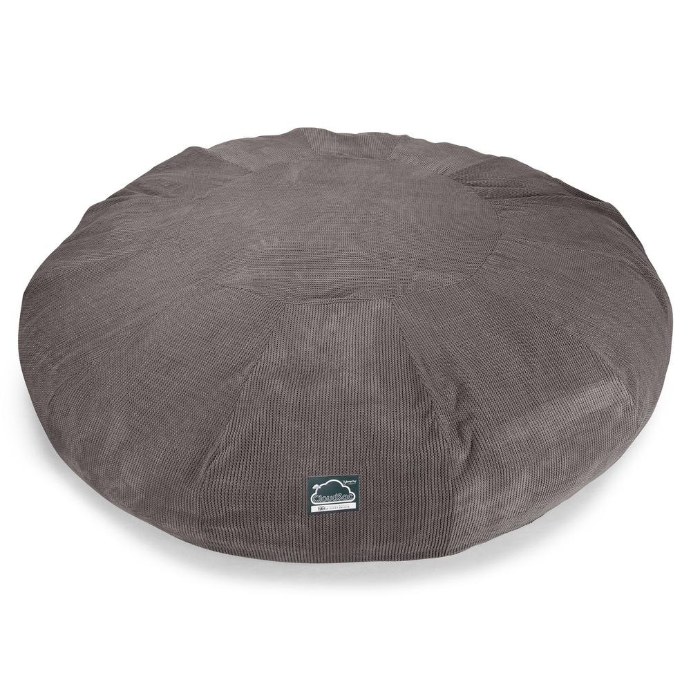 CloudSac 5000 XXXXXL Gigantischer Memory-Schaum Sitzsacksofa - Pom-Pom Anthrazit - Image 5
