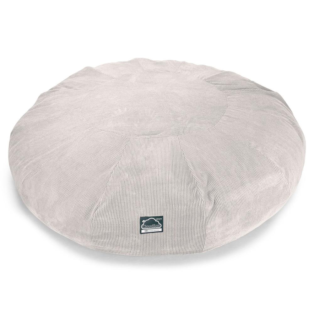 CloudSac 5000 XXXXXL Gigantischer Memory-Schaum Sitzsacksofa - Pom-Pom Creme - Image 4