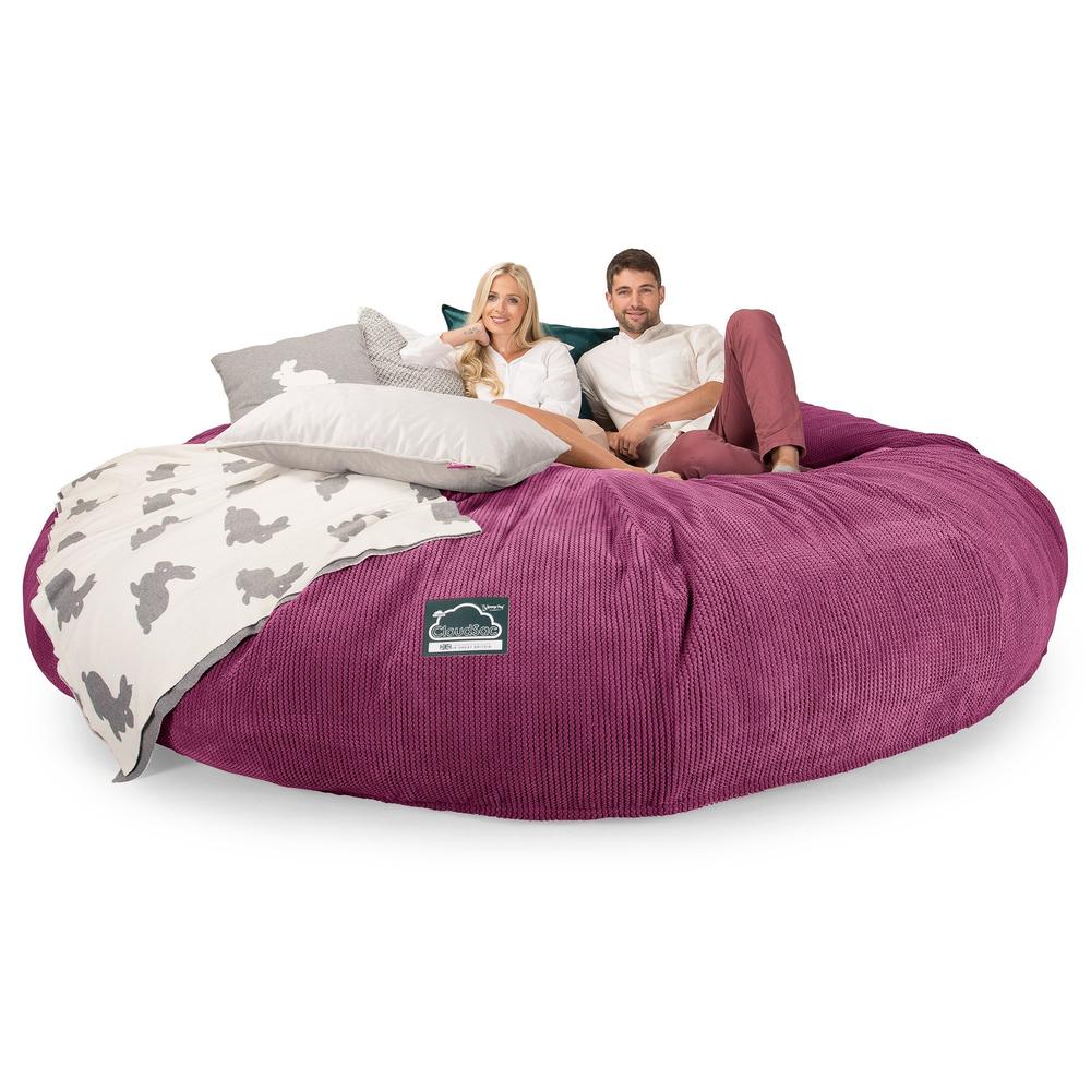 CloudSac 5000 XXXXXL Gigantischer Memory-Schaum Sitzsacksofa - Pom-Pom Pink - Image 3
