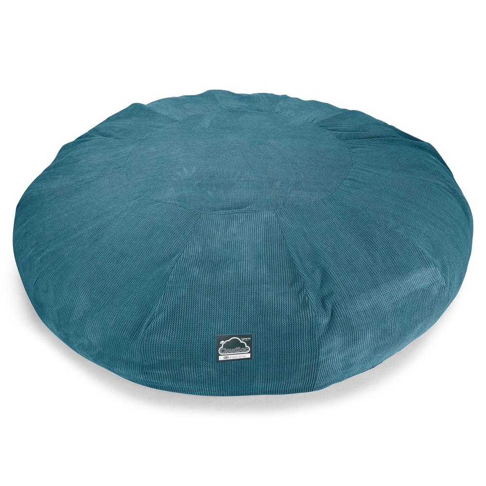 CloudSac 5000 XXXXXL Gigantischer Memory-Schaum Sitzsacksofa - Pom-Pom Türkis - Image 5