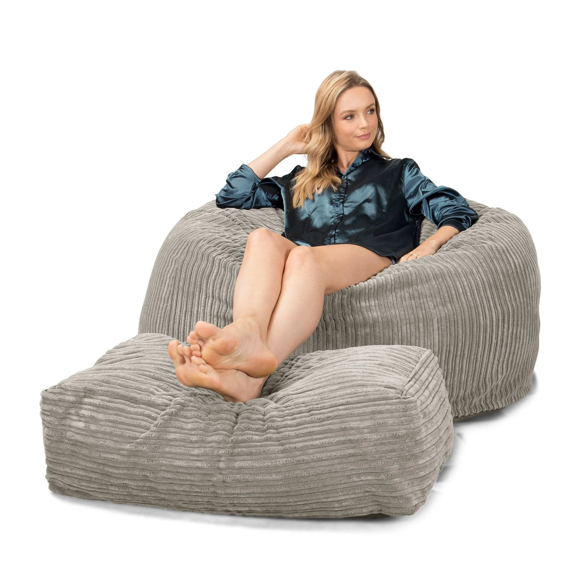 CloudSac 510 XL Memory-Schaum Sitzsack - Cord Nerzfarben - Image 2