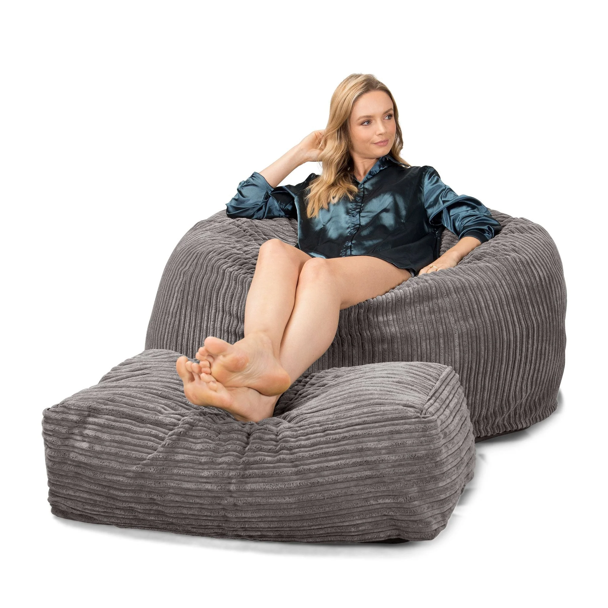 CloudSac 510 XL Memory-Schaum Sitzsack - Cord Graphitgrau - Image 2