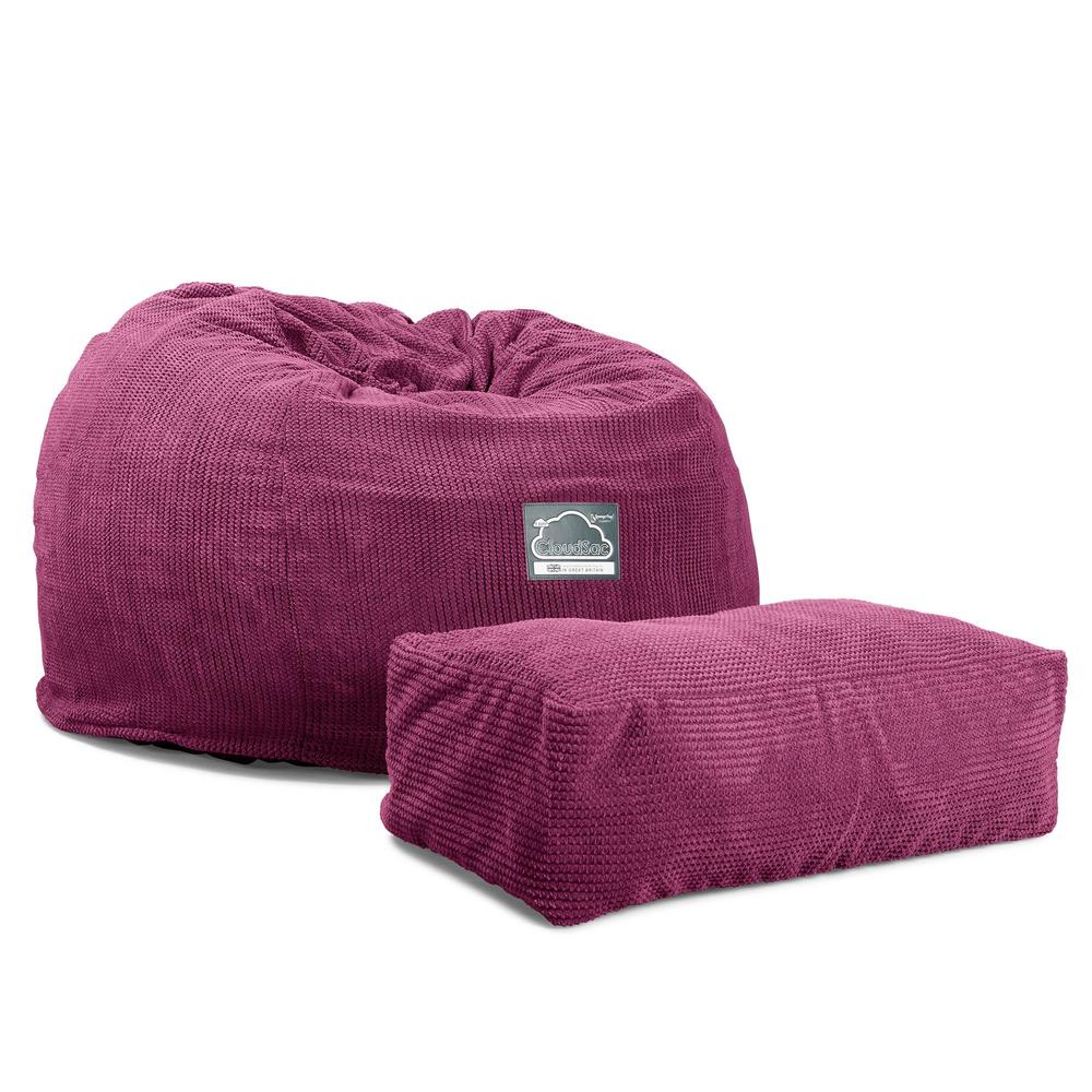 CloudSac 510 XL Memory-Schaum Sitzsack - Pom-Pom Pink - Image 5