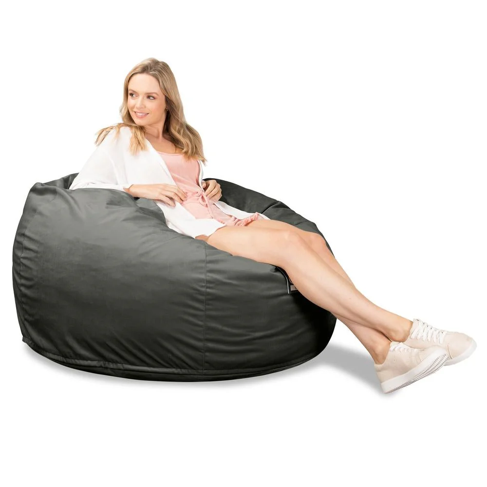 CloudSac 510 XL Memory-Schaum Sitzsack - Samt Schiefergrau - Image 3