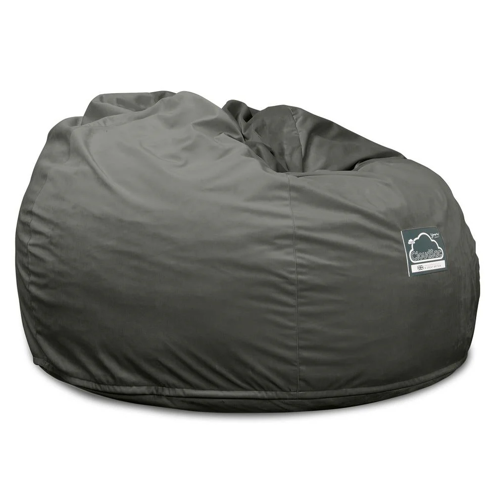 CloudSac 510 XL Memory-Schaum Sitzsack - Samt Schiefergrau - Image 5