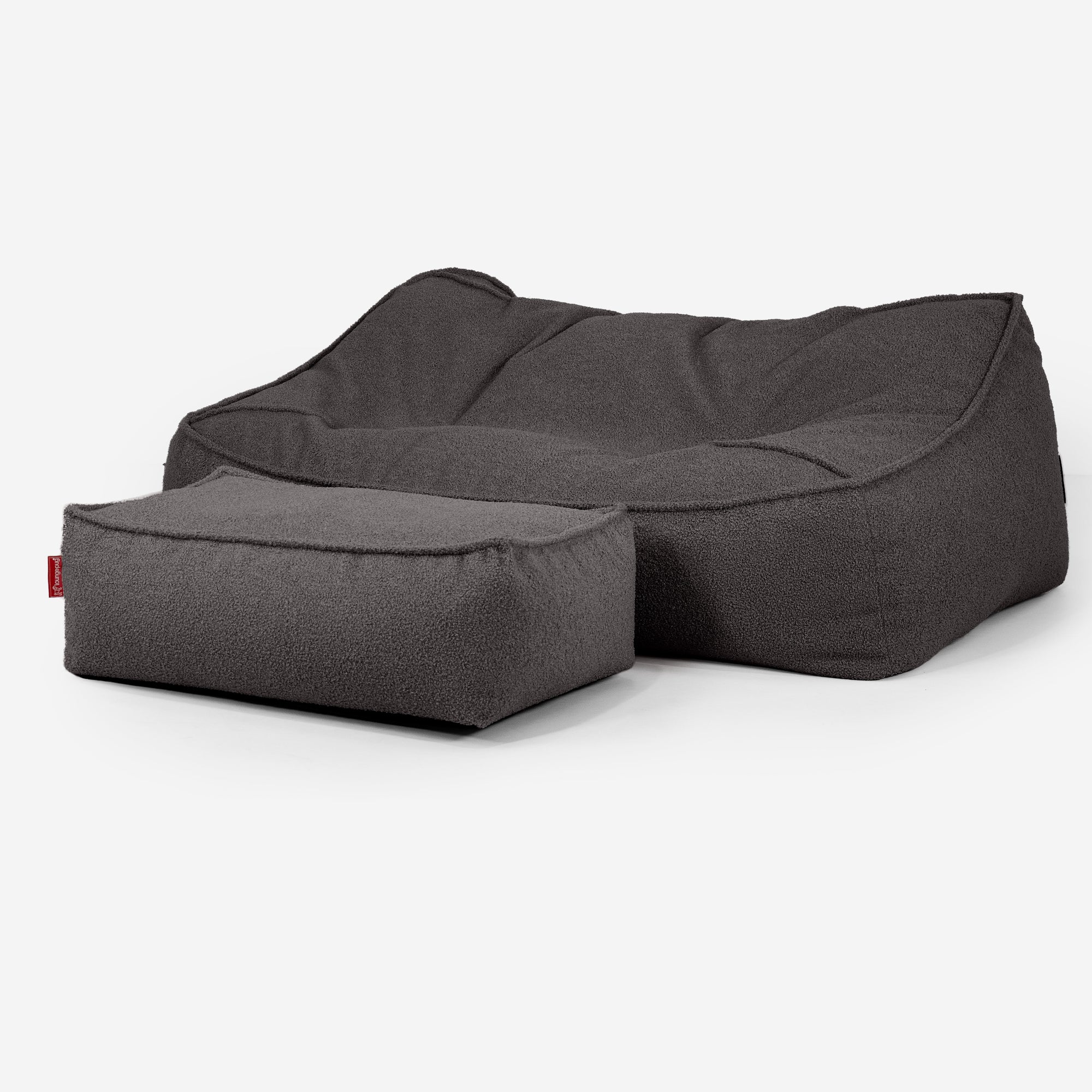 Das Slouchy Sitzsack Sofa - Bouclé Graphitgrau - Image 3
