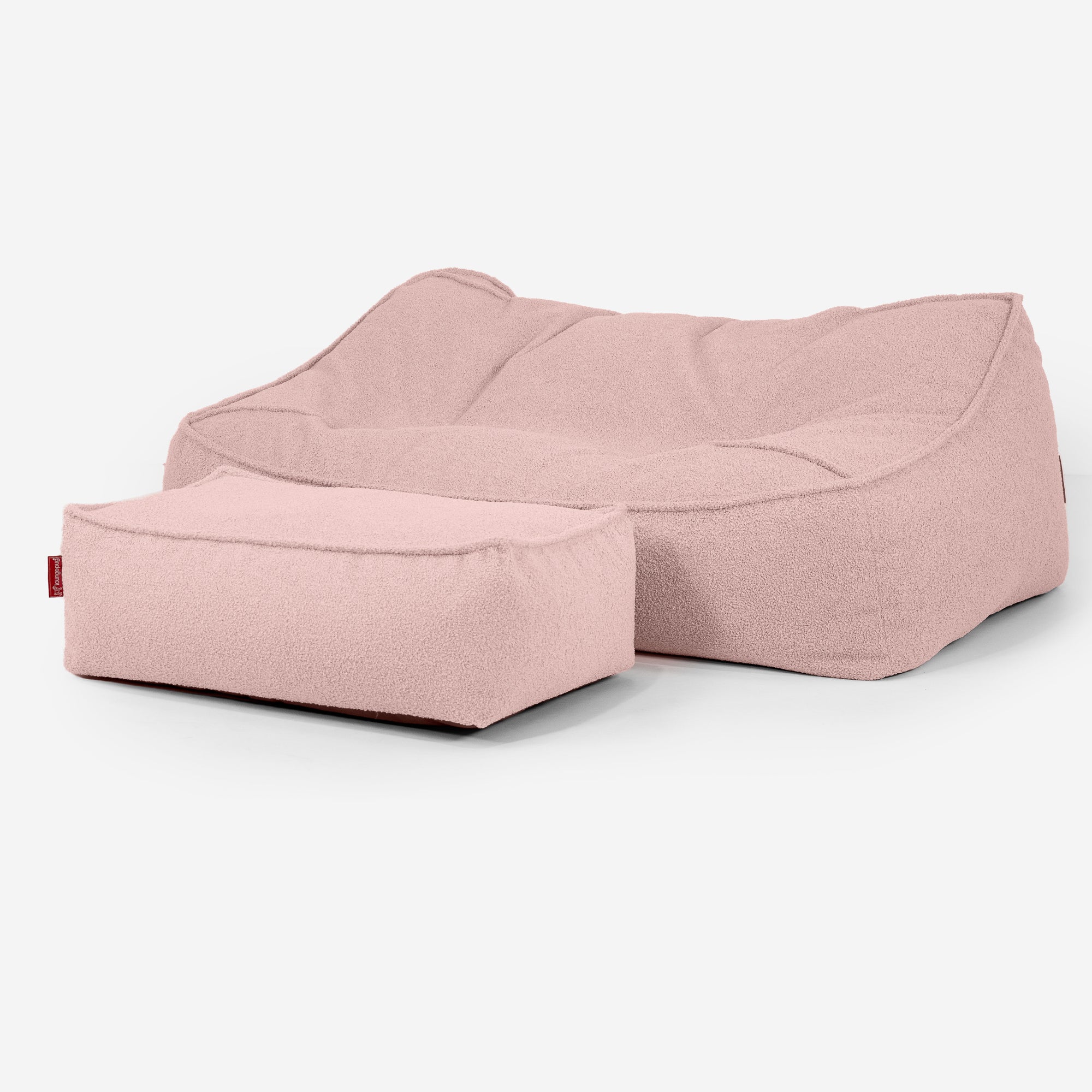 Das Slouchy Sitzsack Sofa - Bouclé Pink - Image 3