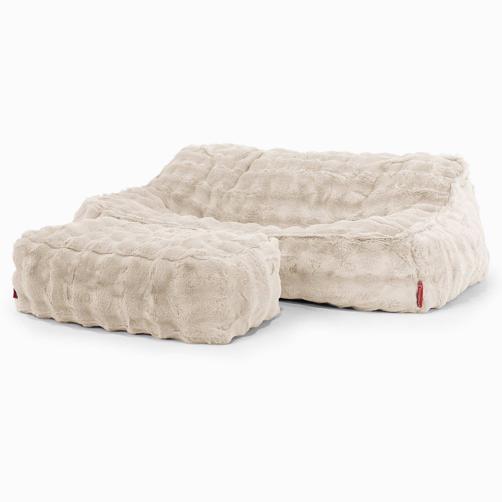 Das Slouchy Sitzsack Sofa - Bubble Pelz Creme - Image 3