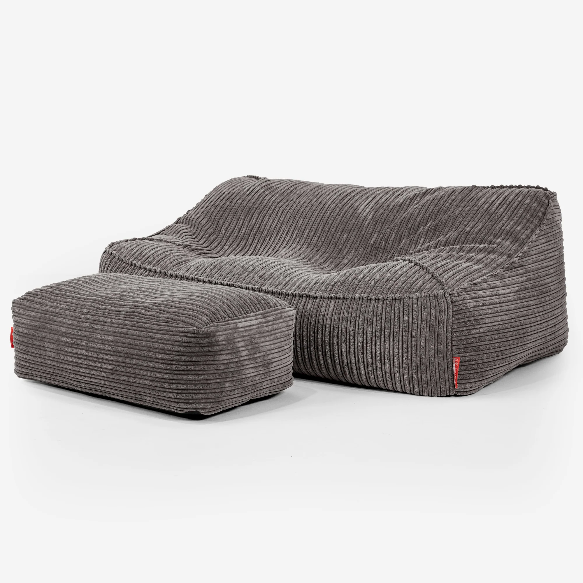 Das Slouchy Sitzsack Sofa - Cord Graphitgrau - Image 3