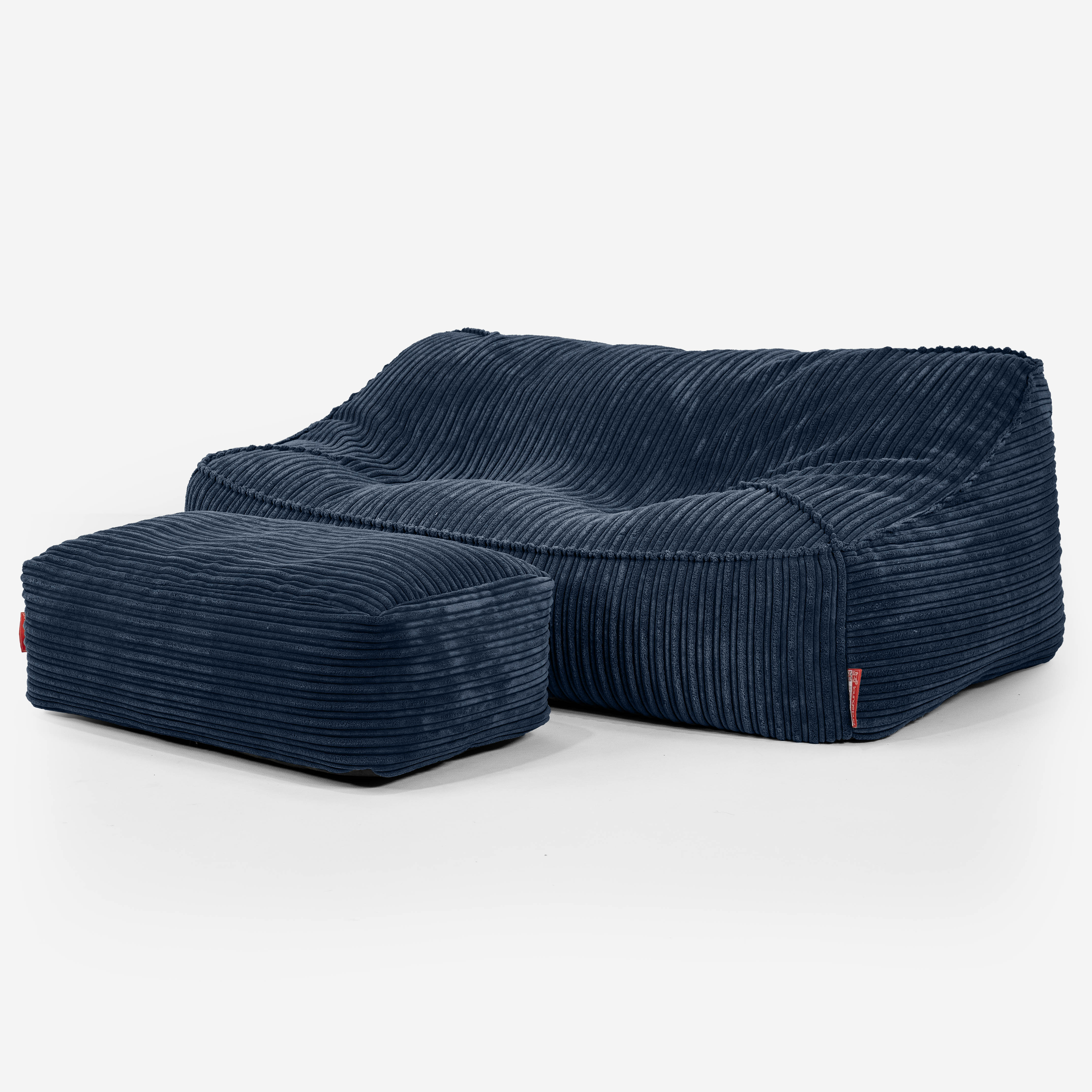 Das Slouchy Sitzsack Sofa - Cord Marineblau - Image 2