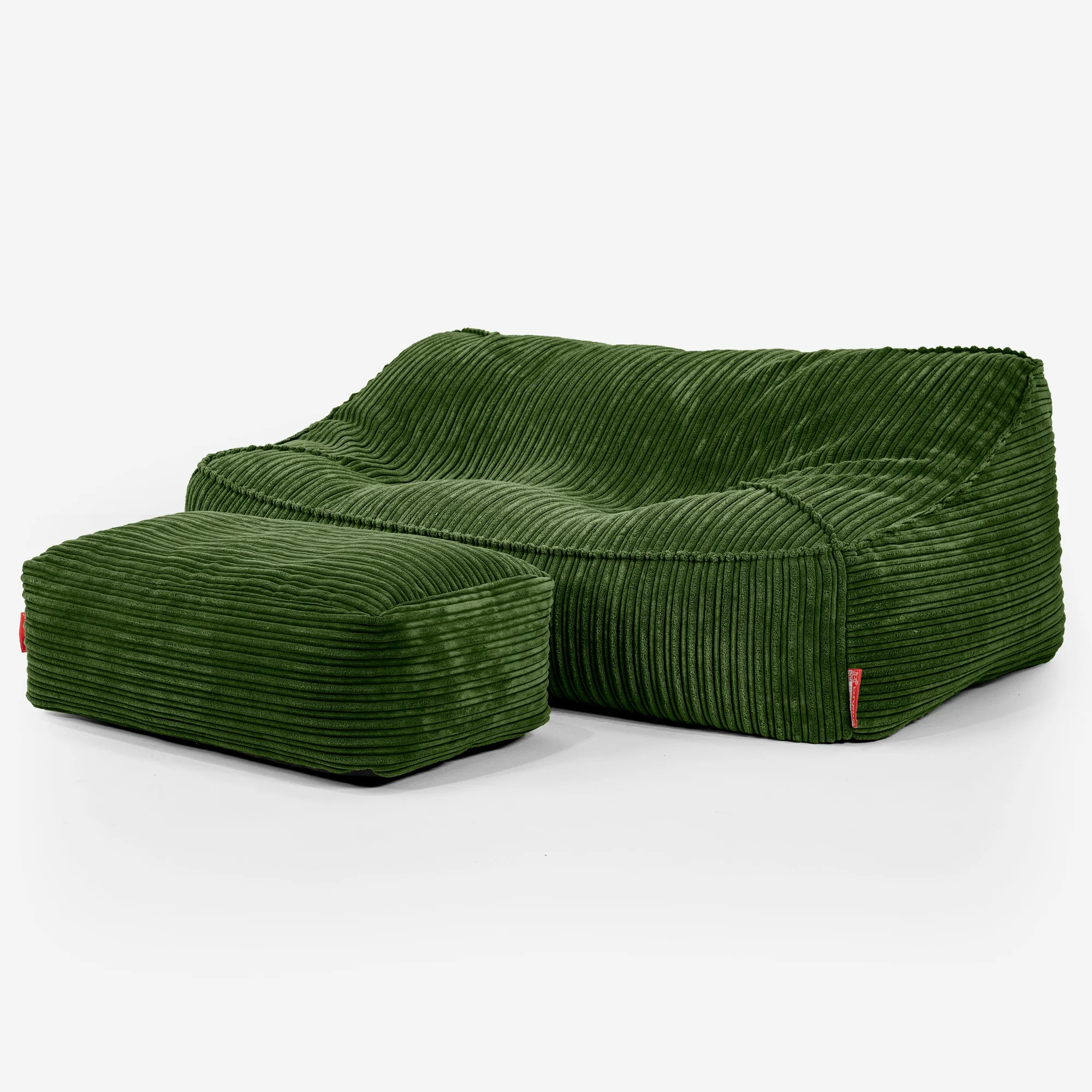 Das Slouchy Sitzsack Sofa - Cord Nadelwaldgrün - Image 3
