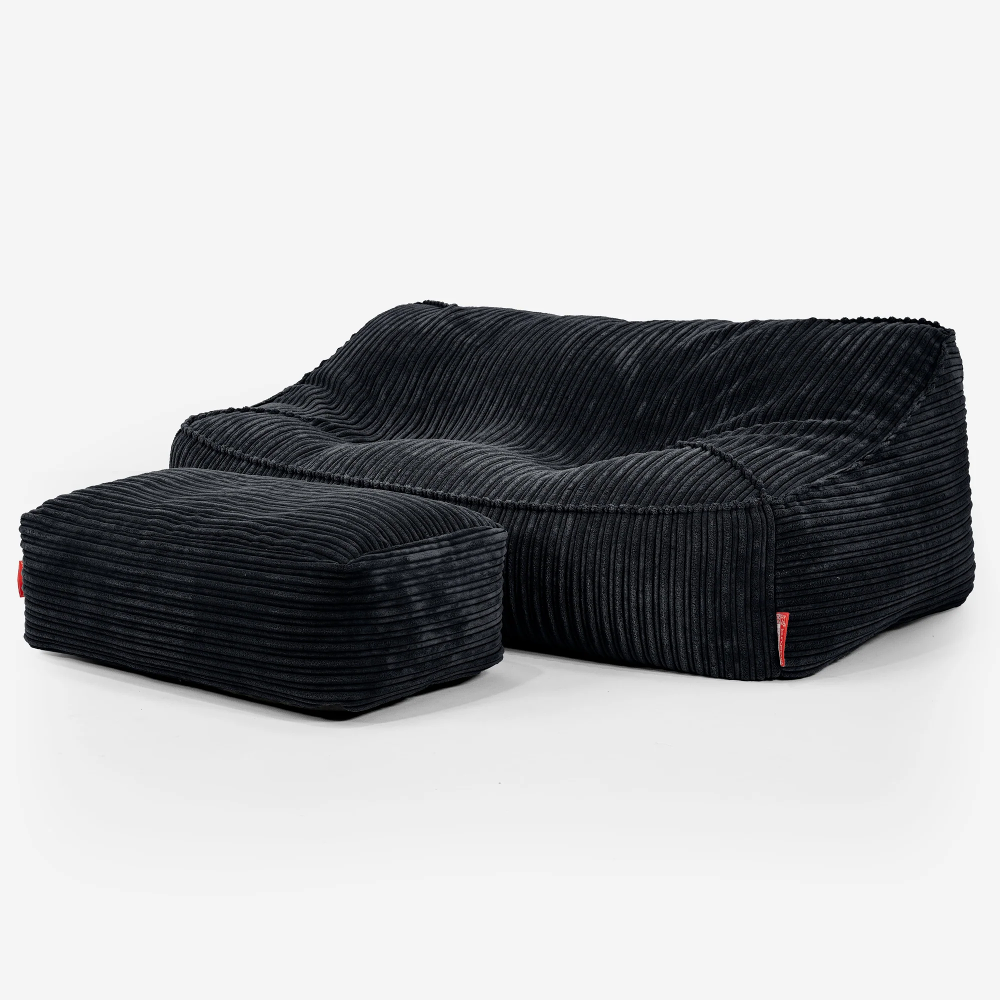 Das Slouchy Sitzsack Sofa - Cord Schwarz - Image 3