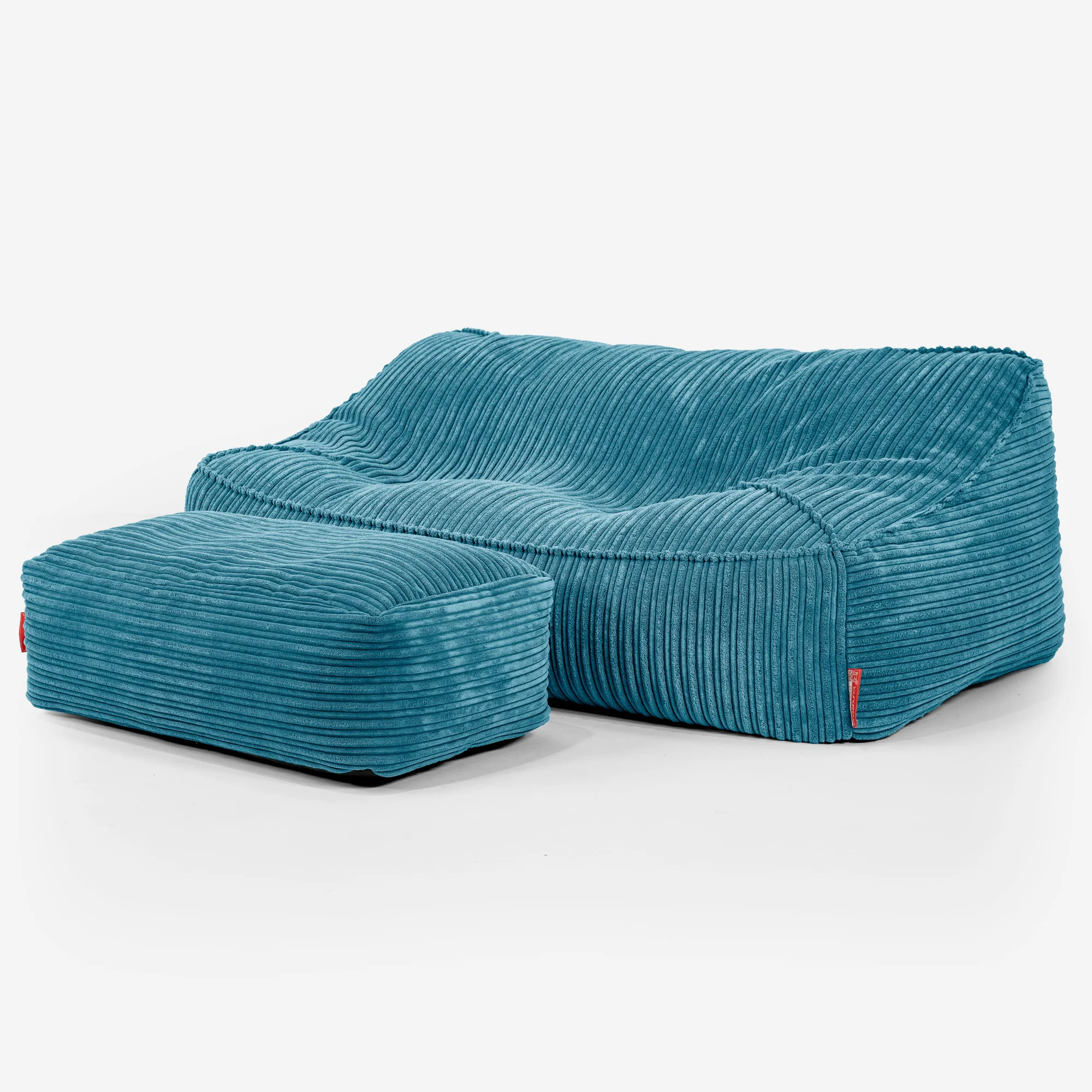 Das Slouchy Sitzsack Sofa - Cord Türkis - Image 3