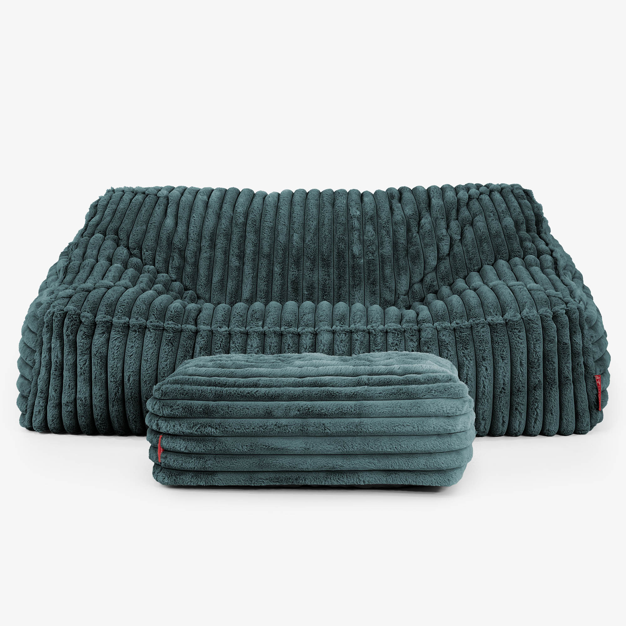 Das Slouchy Sitzsack Sofa - Ultra Plüsch Cord Blaugrün - Image 3