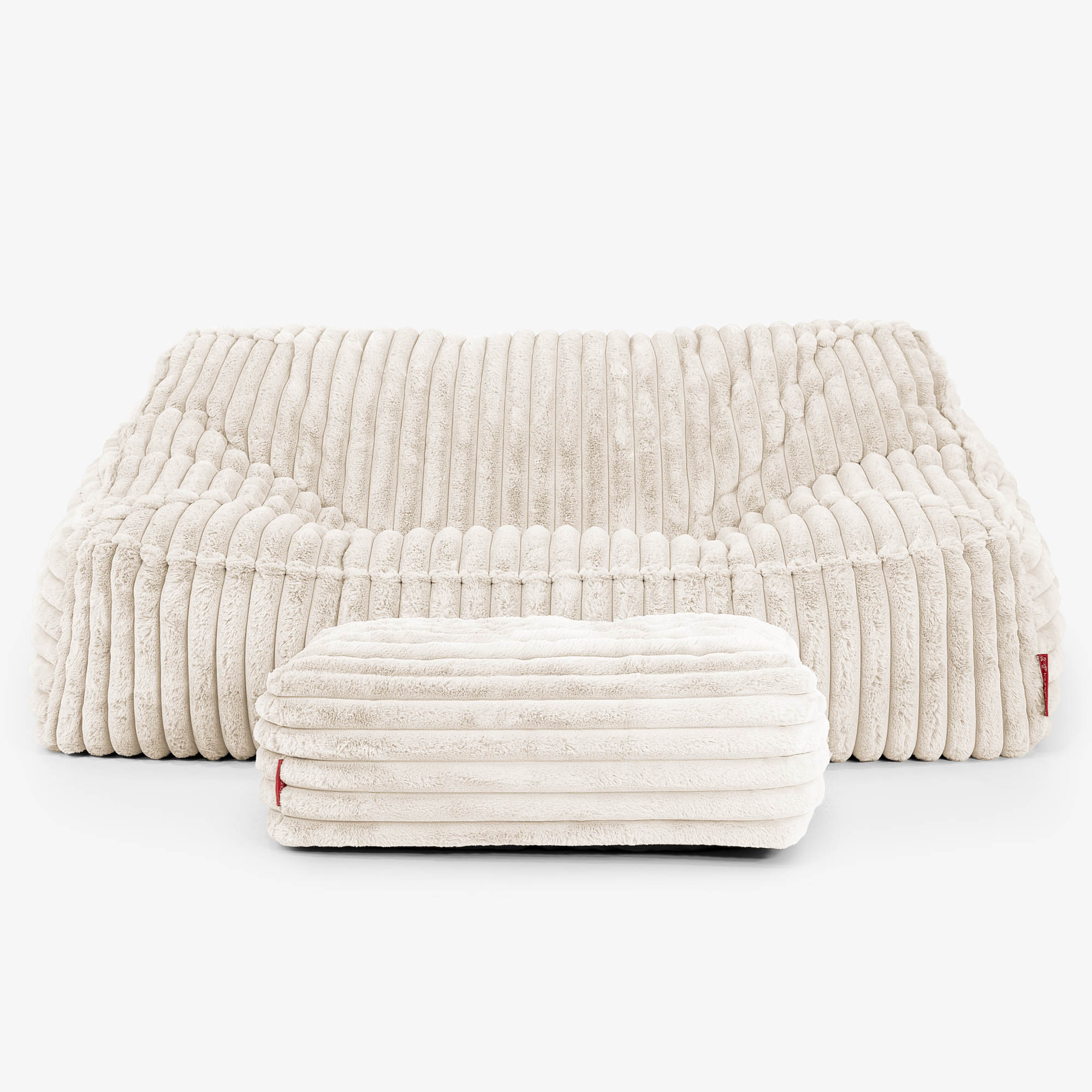 Das Slouchy Sitzsack Sofa - Ultra Plüsch Cord Creme - Image 3