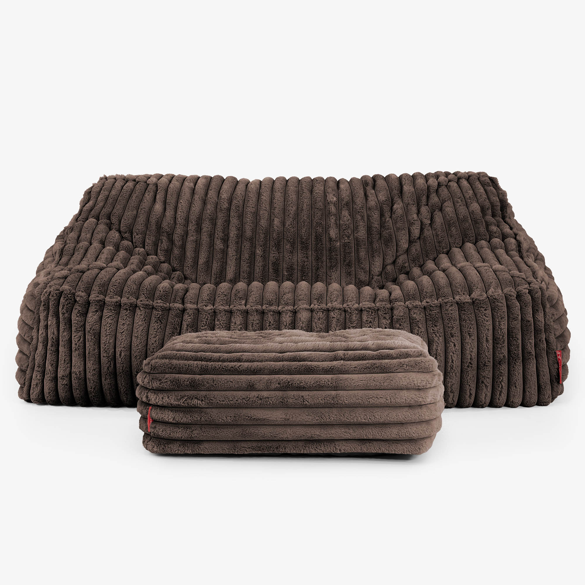 Das Slouchy Sitzsack Sofa - Ultra Plüsch Cord Nussbraun - Image 3