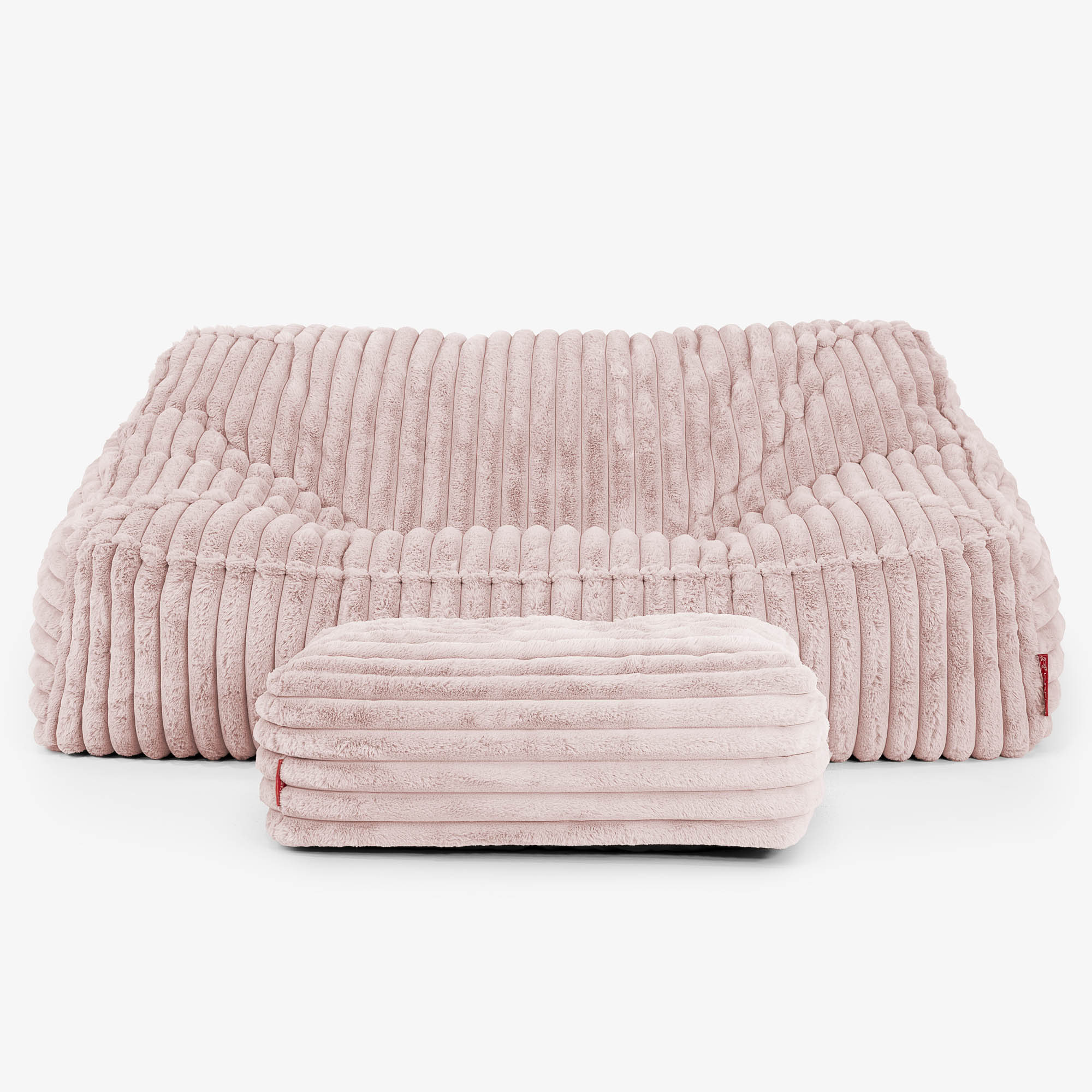 Das Slouchy Sitzsack Sofa - Ultra Plüsch Cord Pastellrosa - Image 3