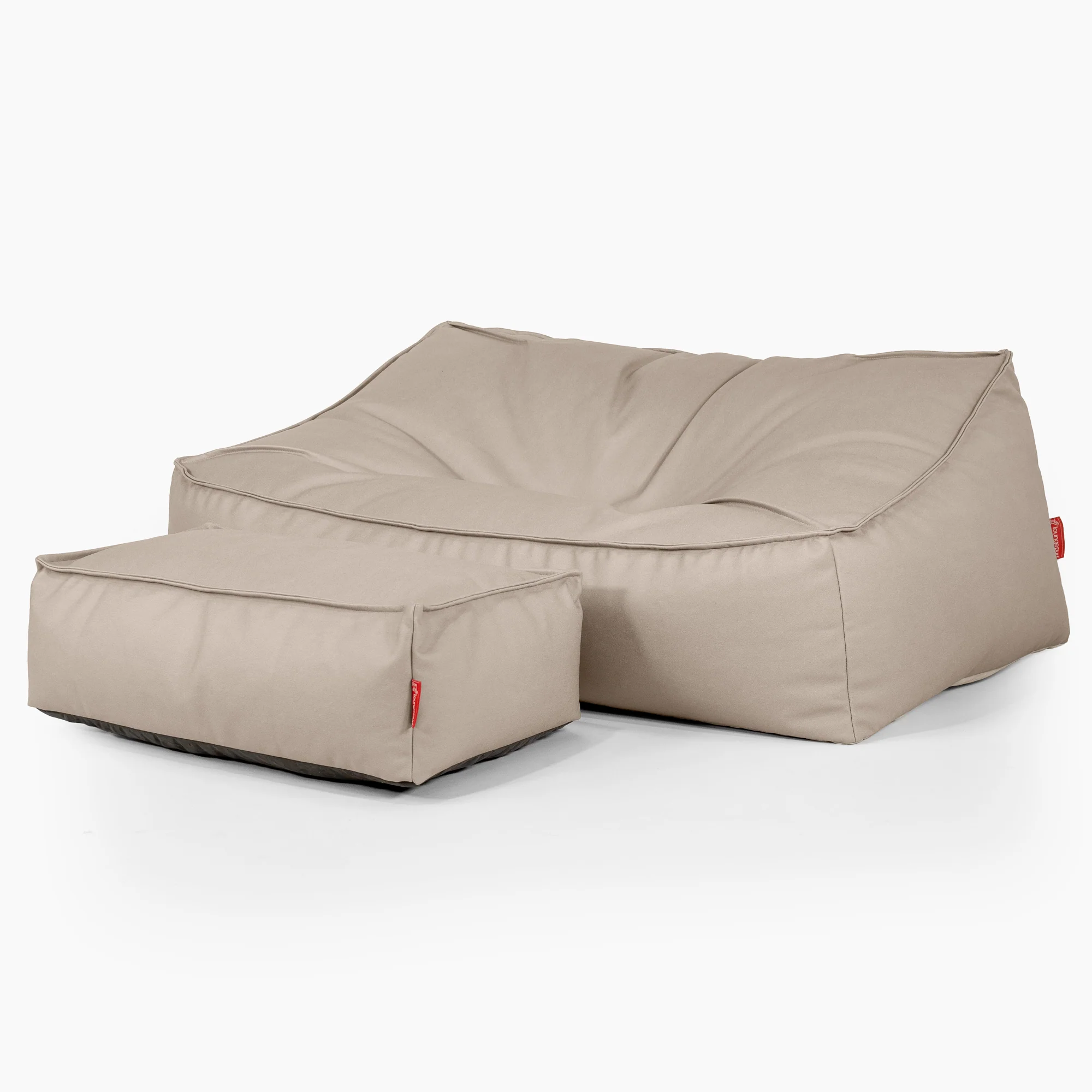 Das Slouchy Sitzsack Sofa - Veganes Leder Elfenbein - Image 3