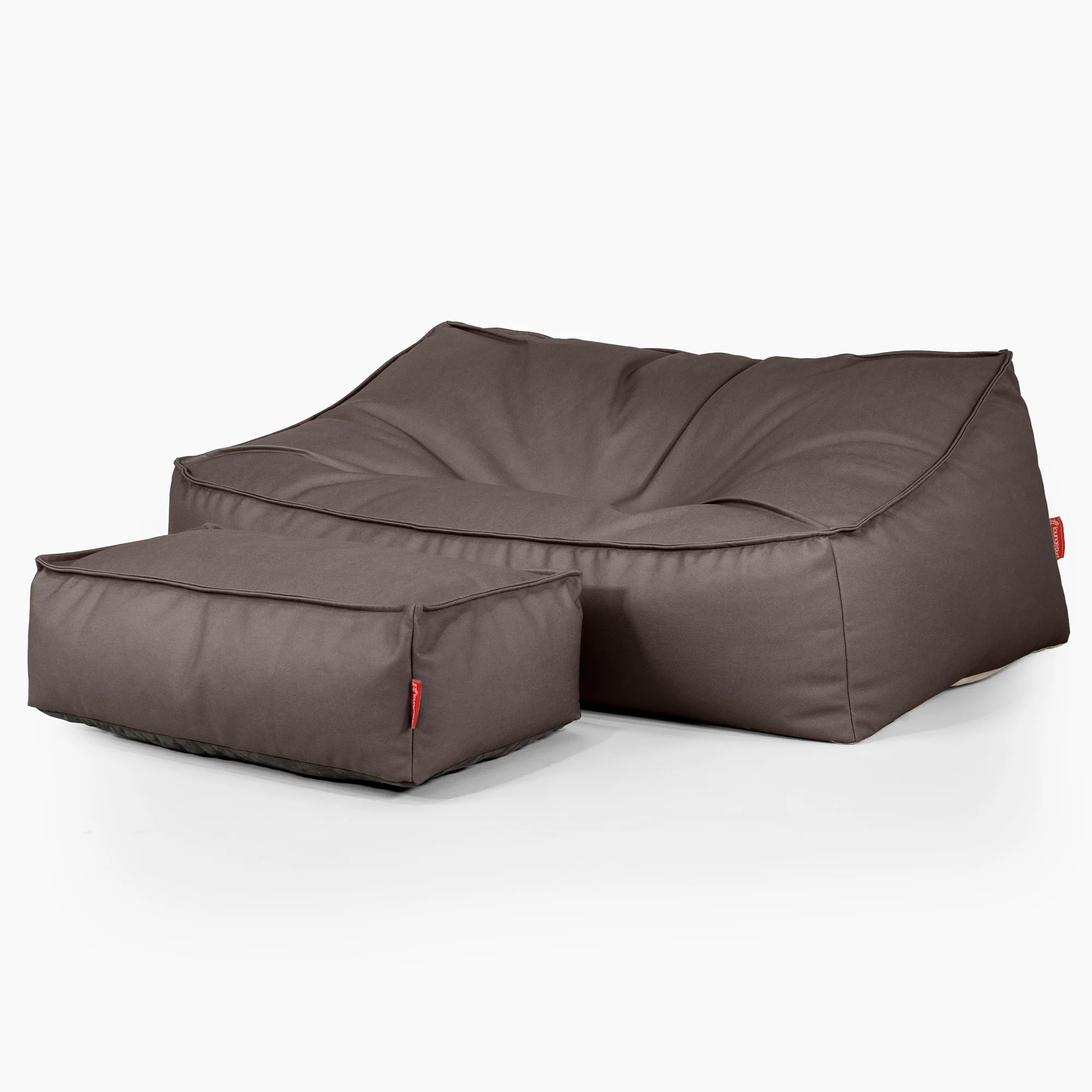 Das Slouchy Sitzsack Sofa - Veganes Leder Schoko - Image 3