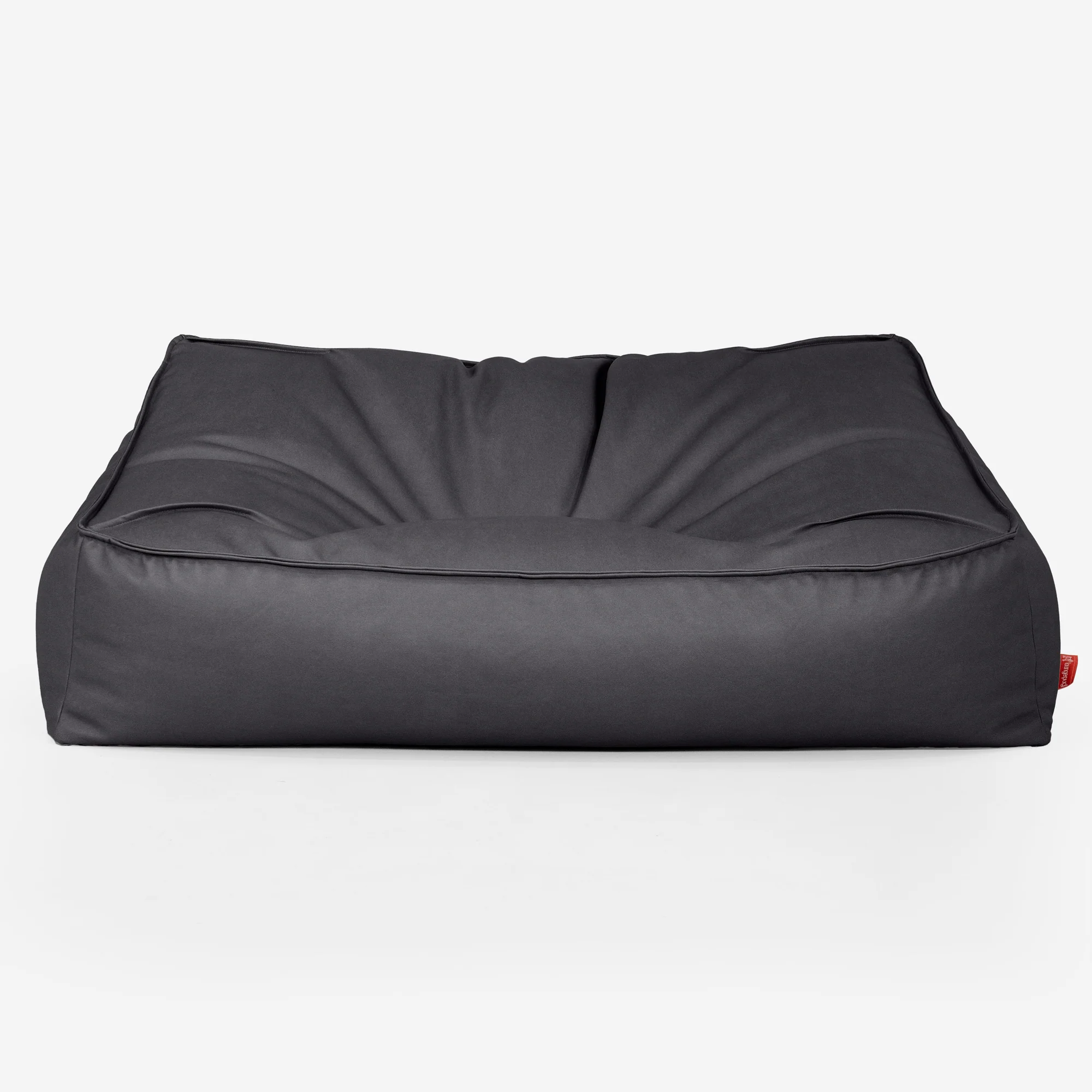 Das Slouchy Sitzsack Sofa - Veganes Leder Schwarz - Image 2