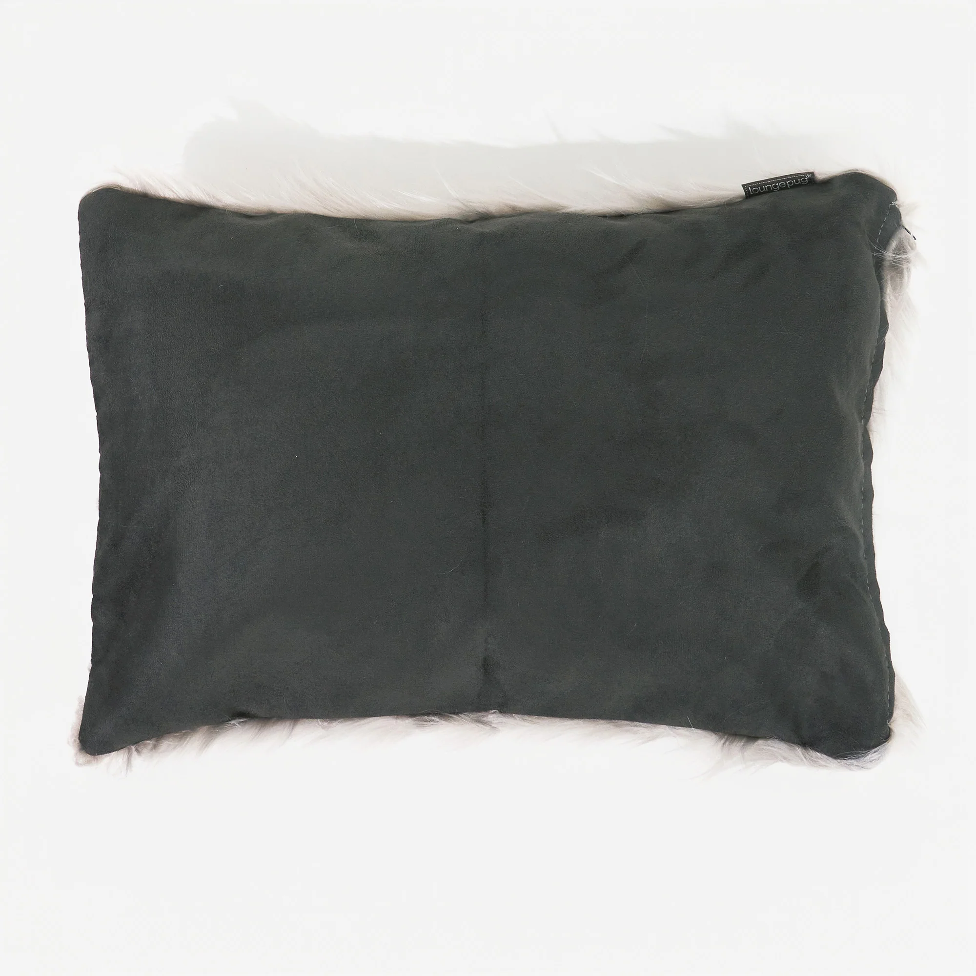 Dekokissen / Sofa Kissenbezug 35 x 50cm - Mongolisches Kunstfell Grau - Image 2