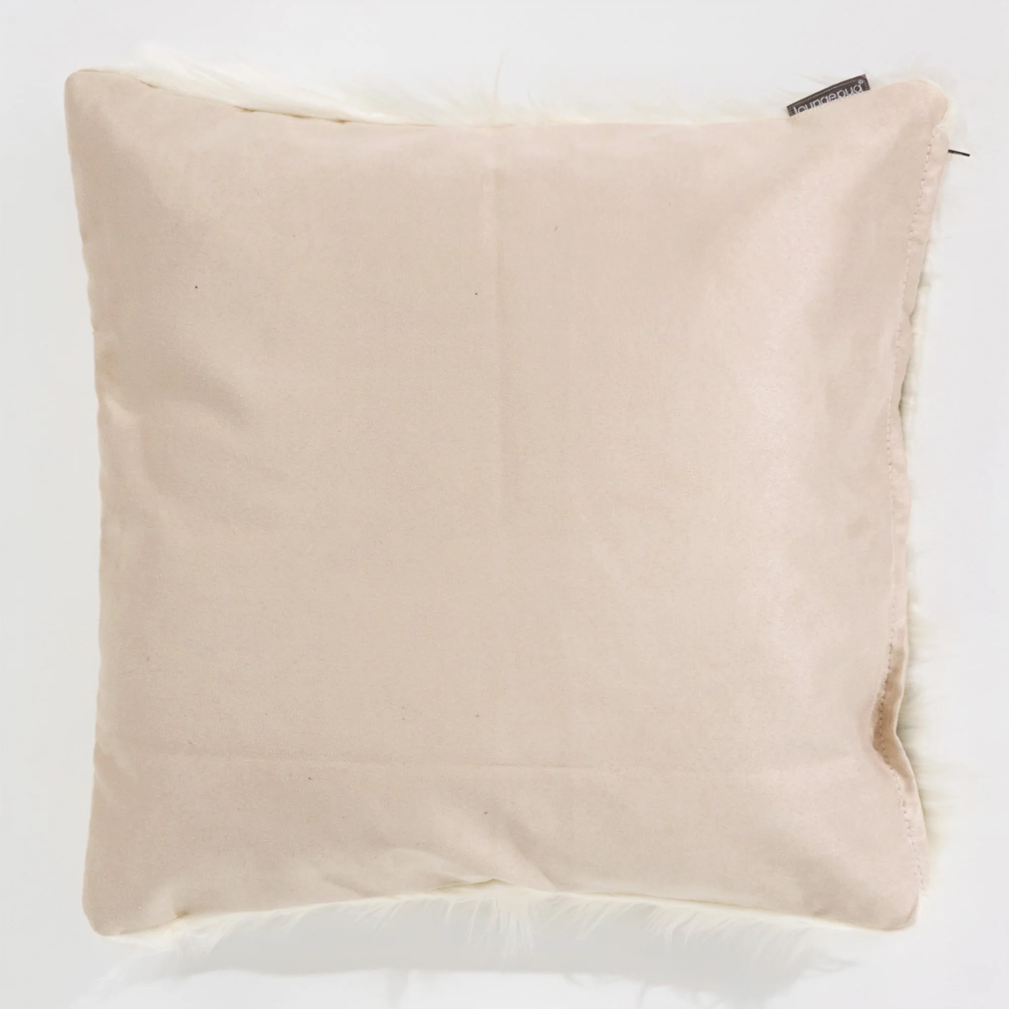 Dekokissen / Sofa Kissenbezug 47 x 47cm - Mongolisches Kunstfell Crème - Image 2
