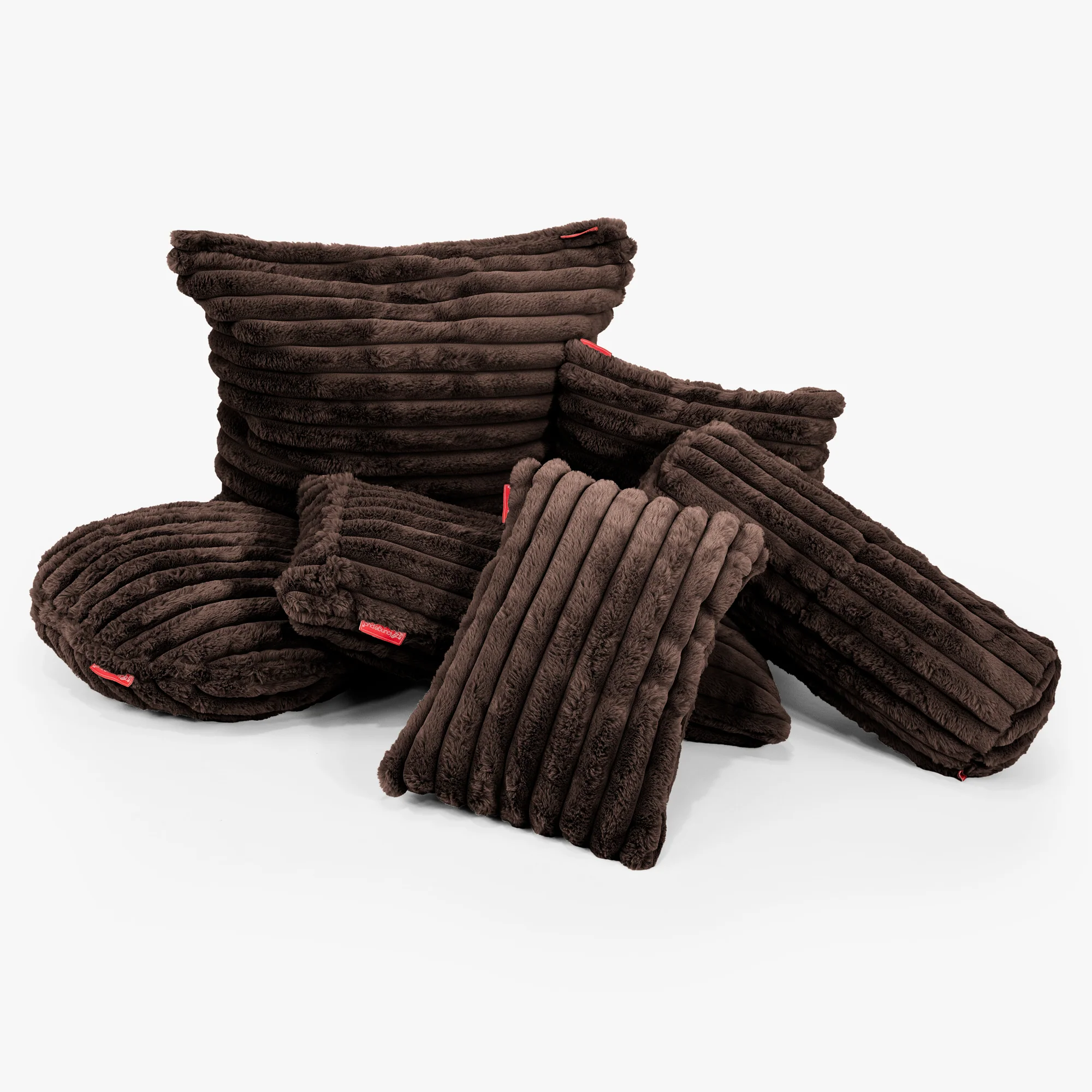 Dekokissen / Sofa Kissenbezug 47 x 47cm - Ultra Plüsch Cord Nussbraun - Image 3