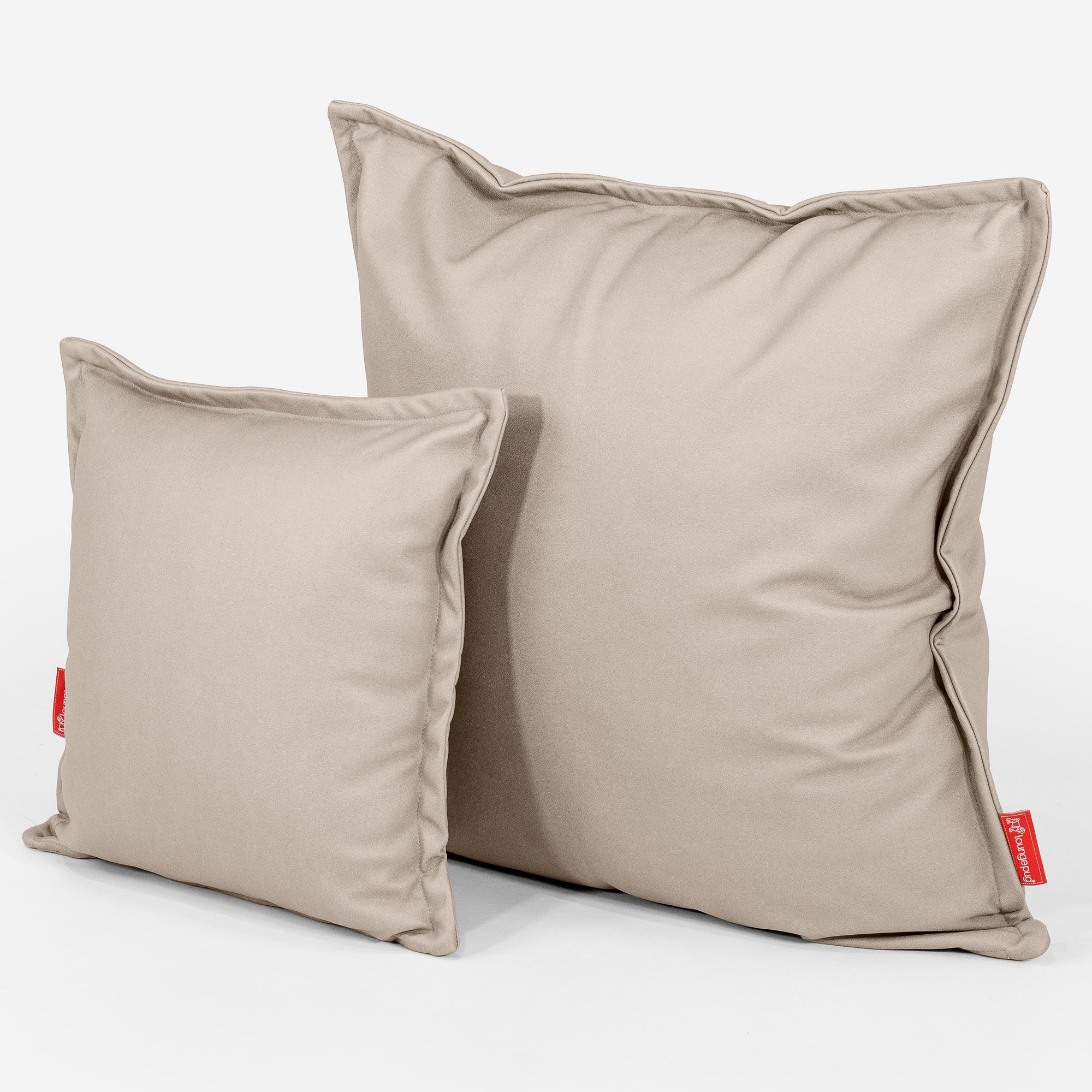 Dekokissen / Sofa Kissenbezug 47 x 47cm - Veganes Leder Elfenbein - Image 2