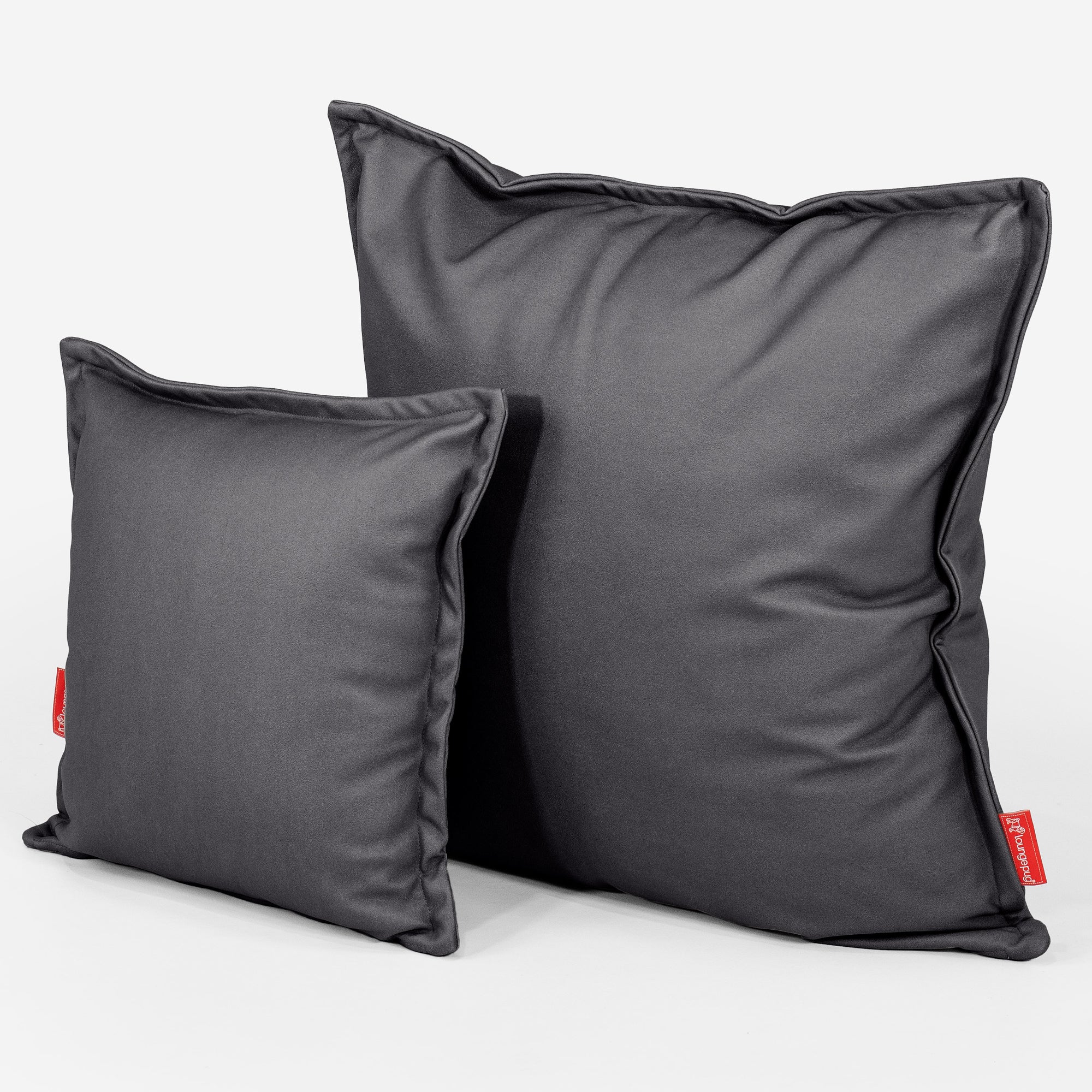 Dekokissen / Sofa Kissenbezug 47 x 47cm - Veganes Leder Schwarz - Image 2