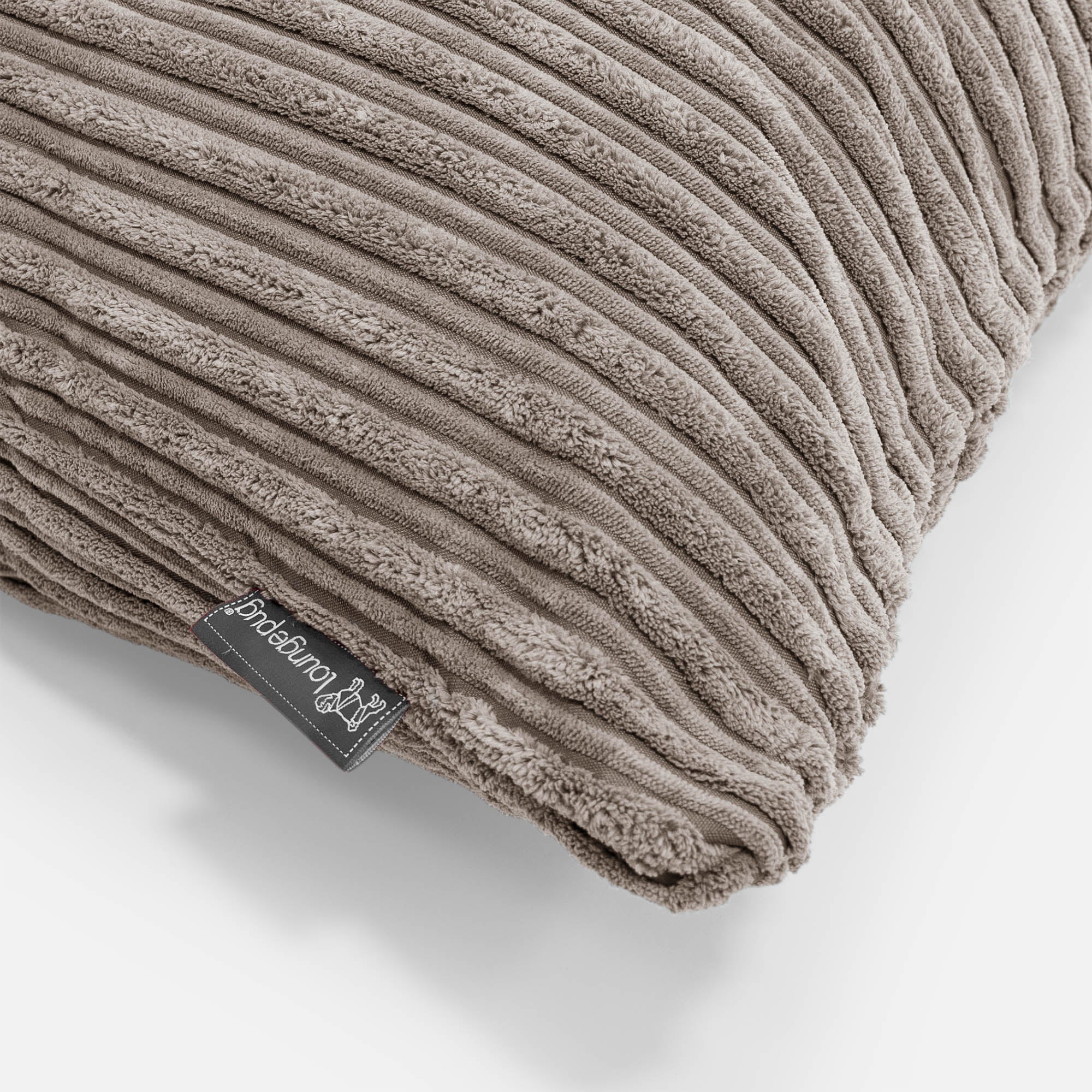 Dekokissen / Sofa Kissenbezug Rund 50cm - Cord Beigegrau - Image 2