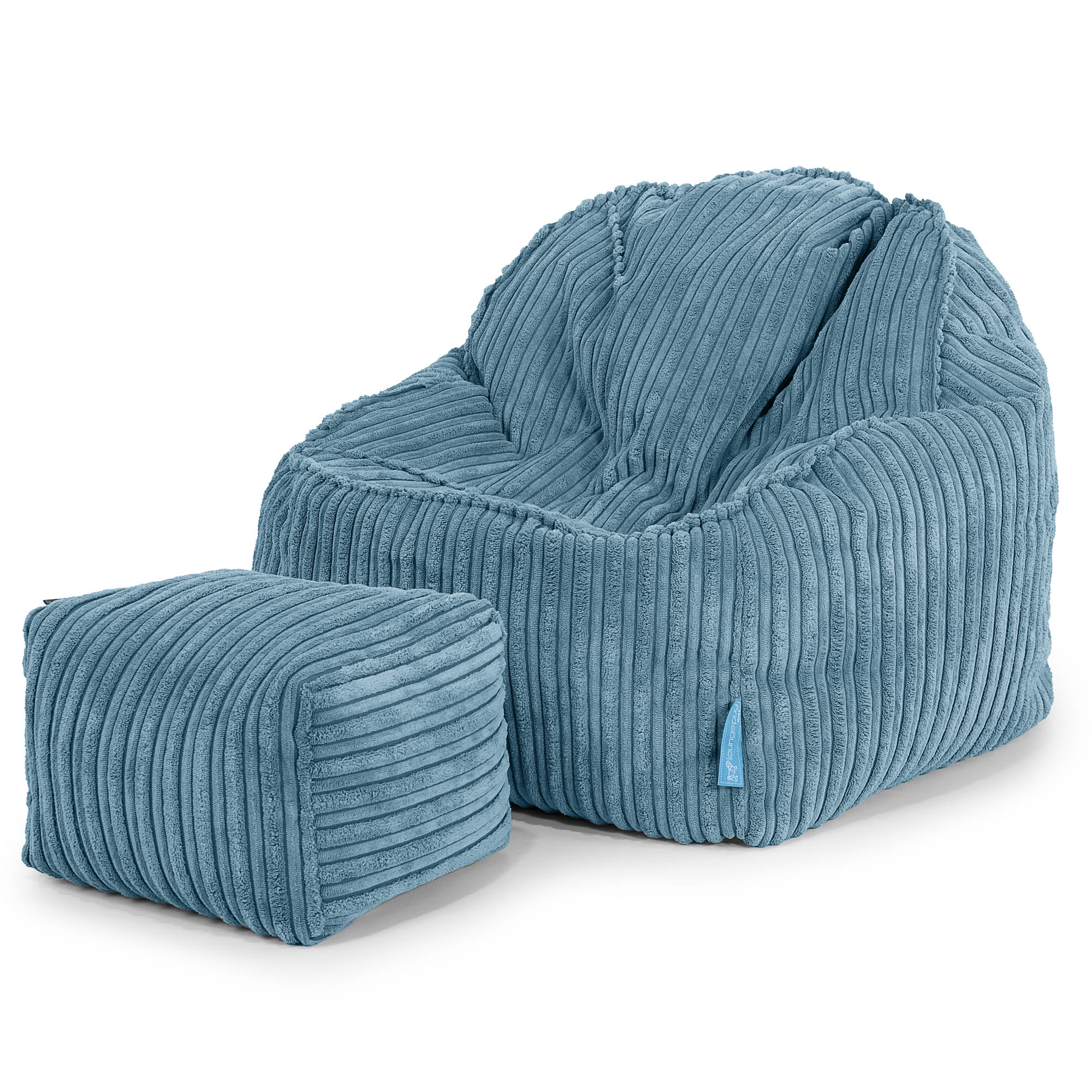 Der Slouchy Kinder Sitzsack 2-6 Jahre - Cord Türkis - Image 3