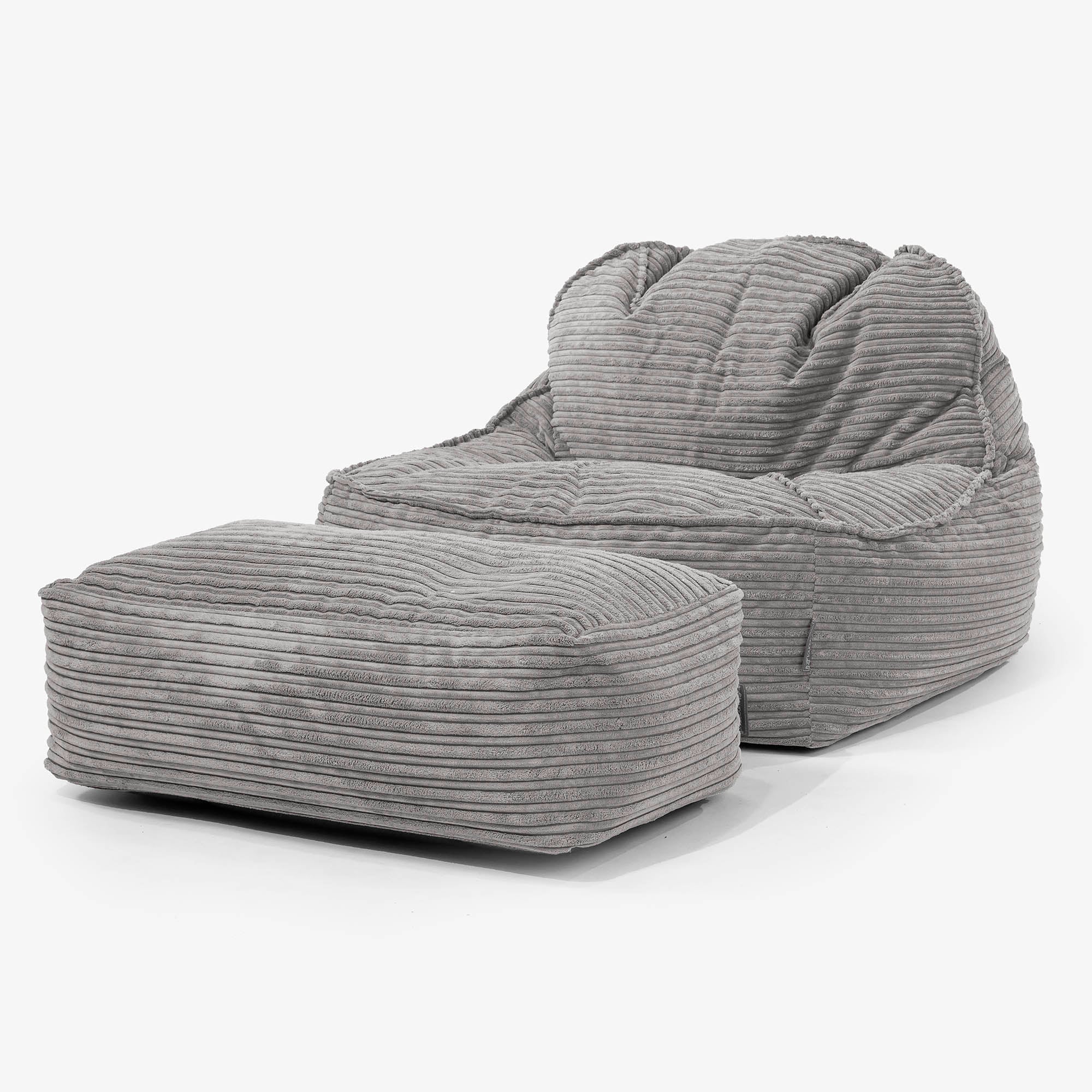 Der Slouchy Sitzsack Sessel 2.0 - Cord Graphitgrau - Image 2