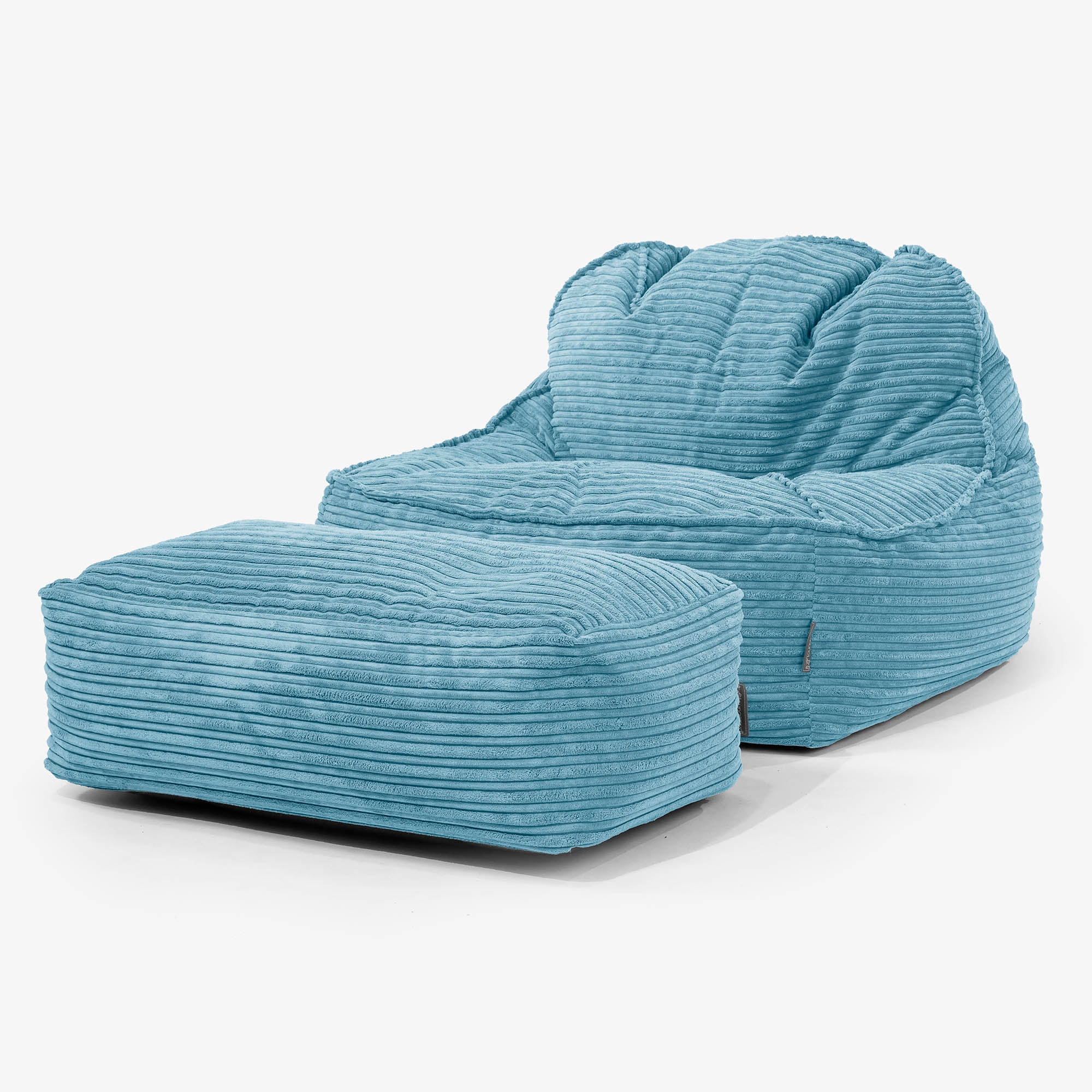 Der Slouchy Sitzsack Sessel 2.0 - Cord Türkis - Image 2