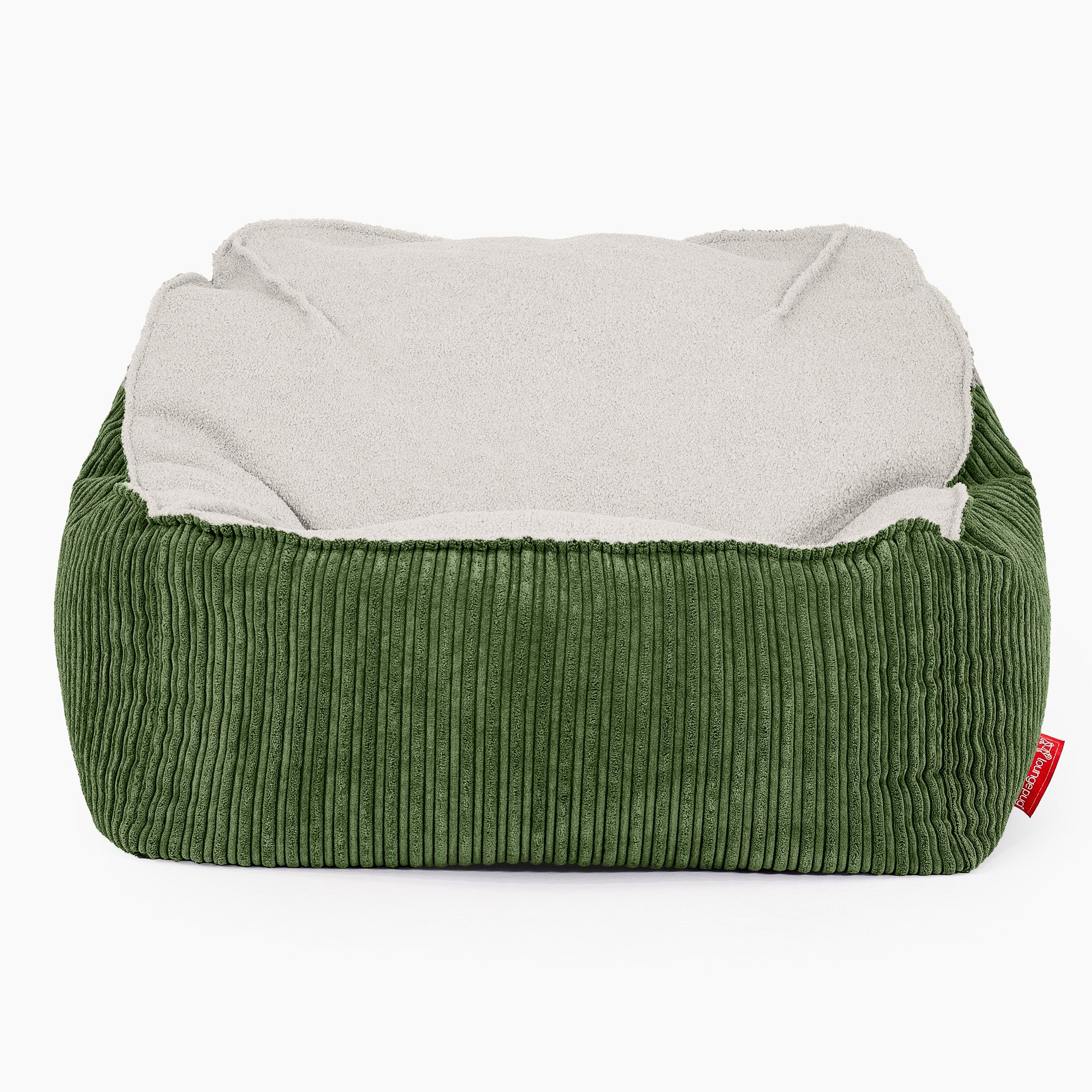 Der Slouchy Sitzsack Sessel - Bouclé & Cord Nadelwaldgrün - Image 2