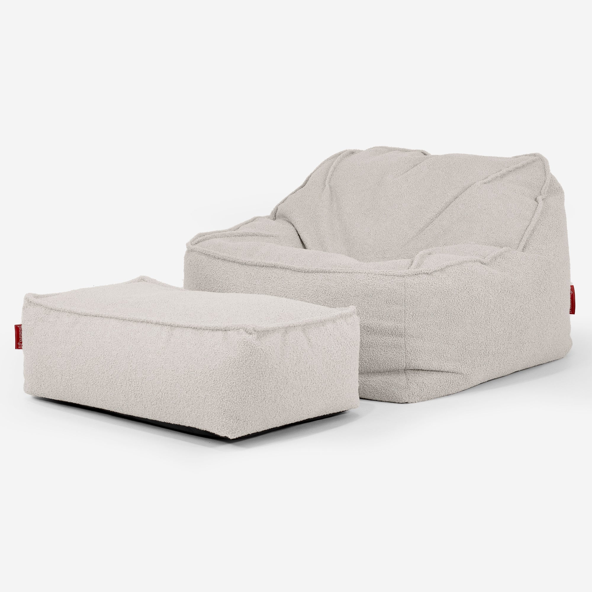 Der Slouchy Sitzsack Sessel - Bouclé Elfenbein - Image 3