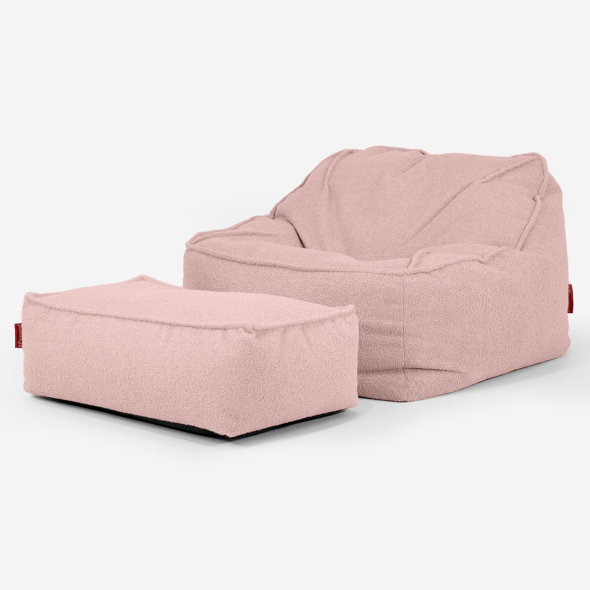 Der Slouchy Sitzsack Sessel - Bouclé Pink - Image 3