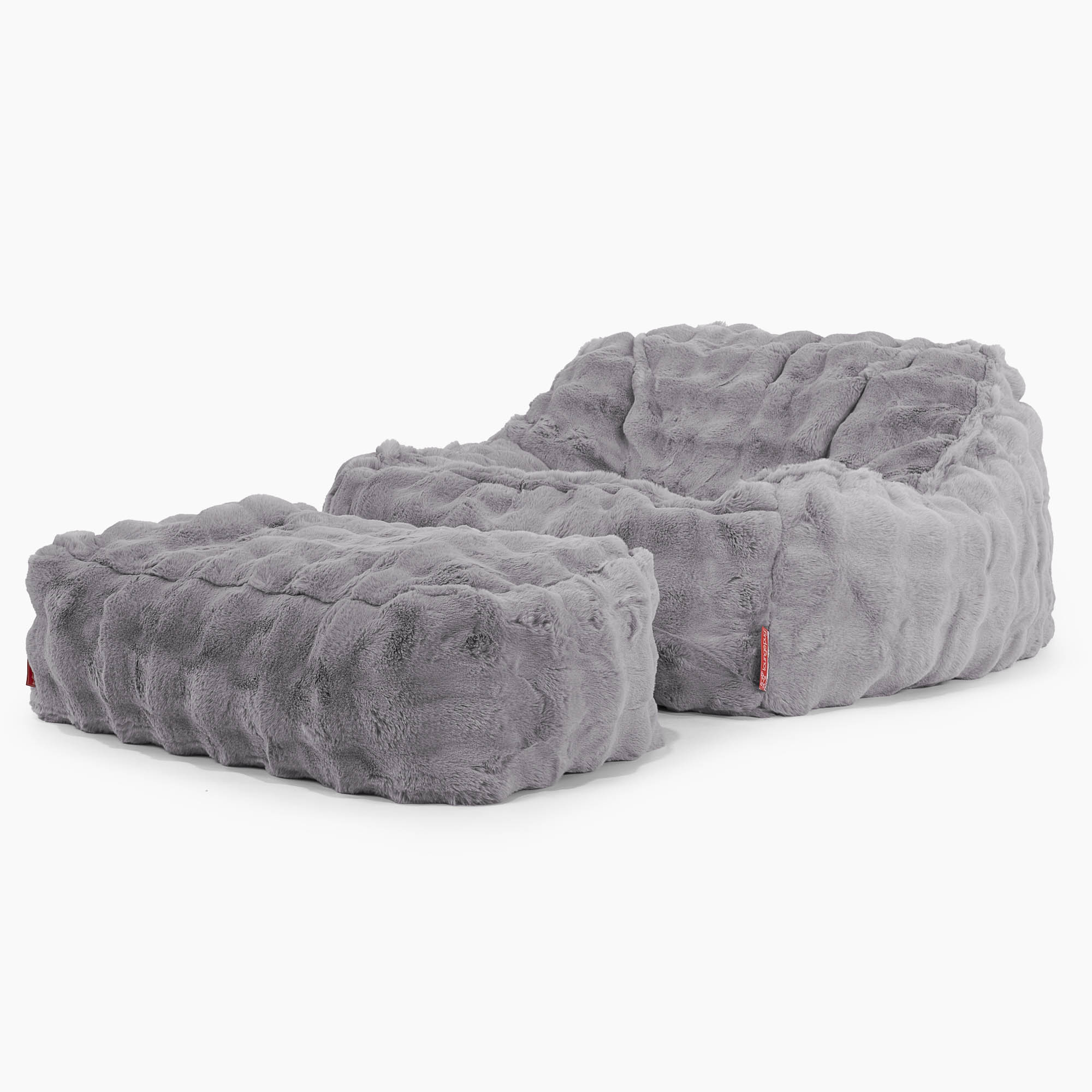 Der Slouchy Sitzsack Sessel - Bubble Pelz Grau - Image 2