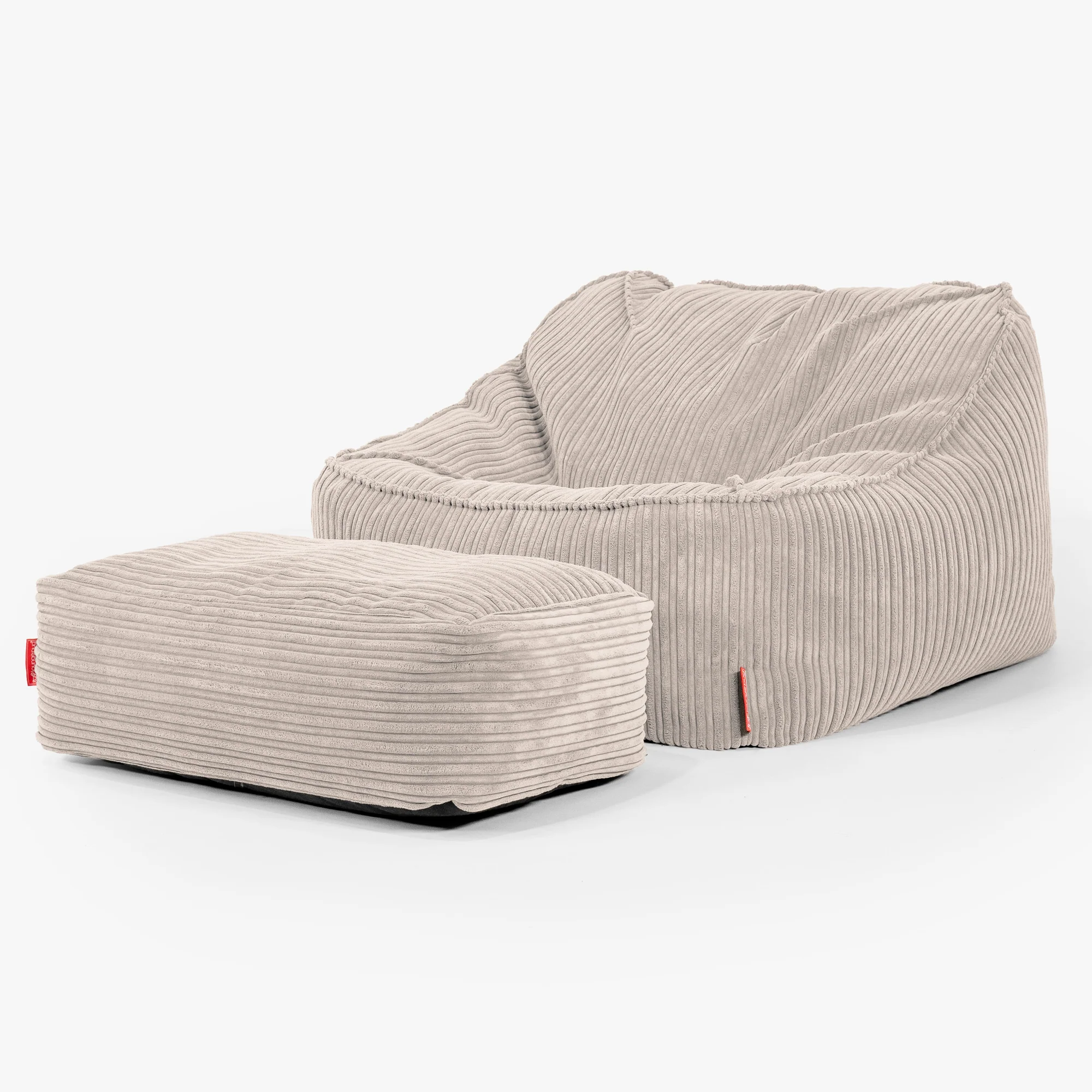 Der Slouchy Sitzsack Sessel - Cord Elfenbein - Image 3