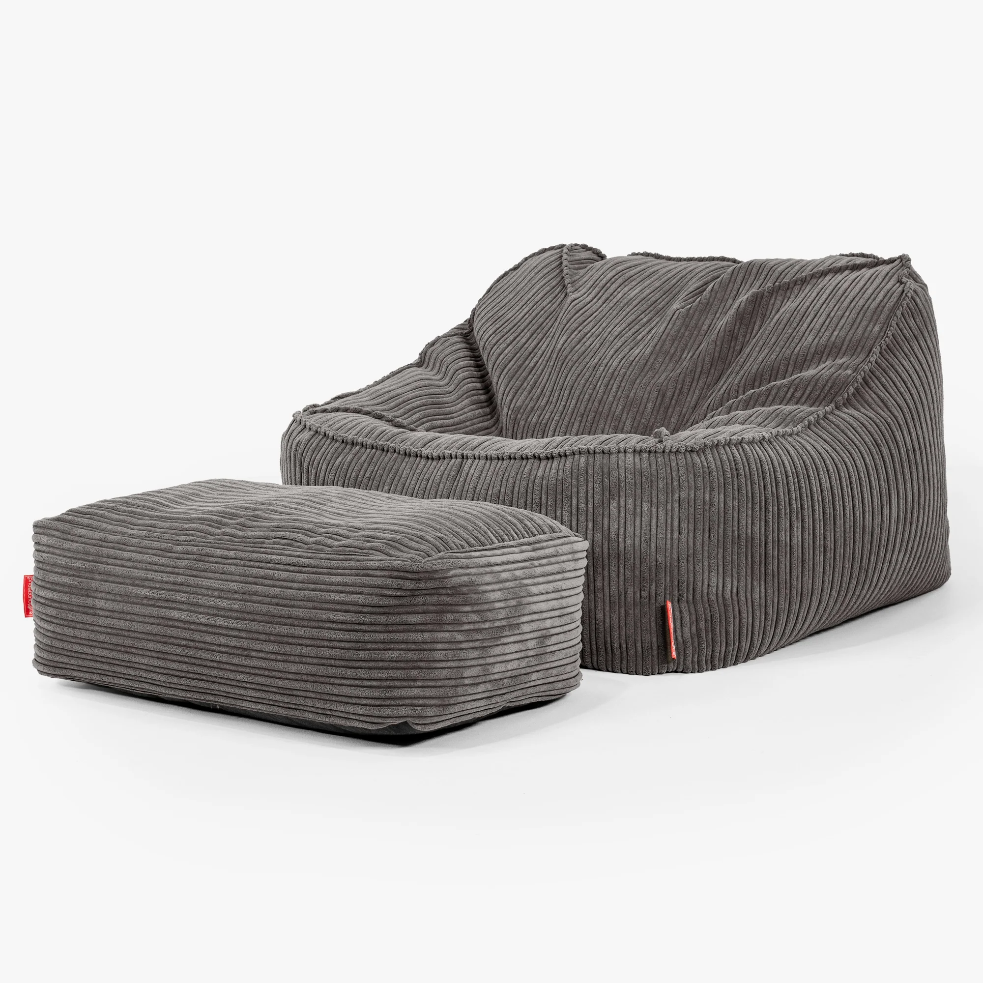 Der Slouchy Sitzsack Sessel - Cord Graphitgrau - Image 3