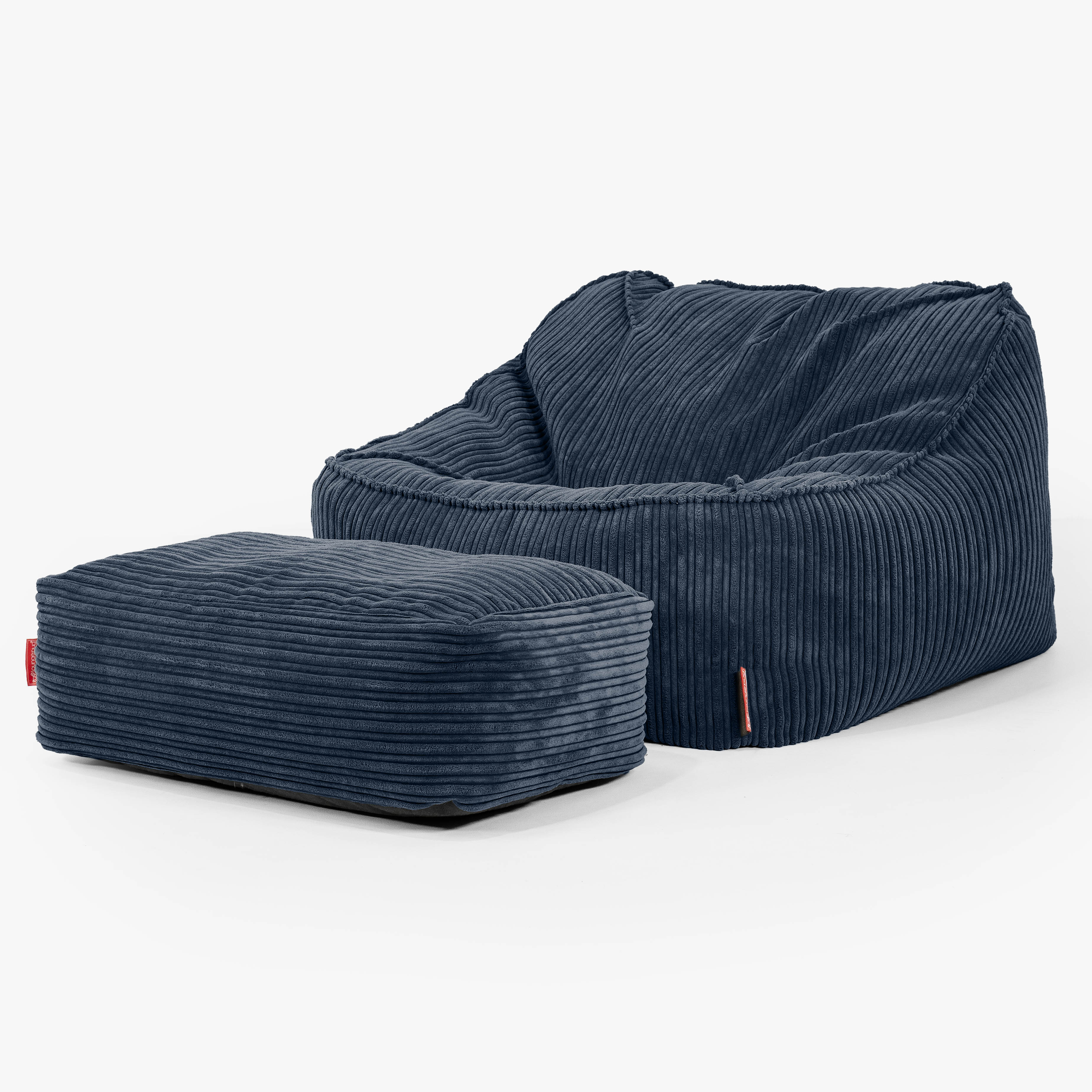 Der Slouchy Sitzsack Sessel - Cord Marineblau - Image 2