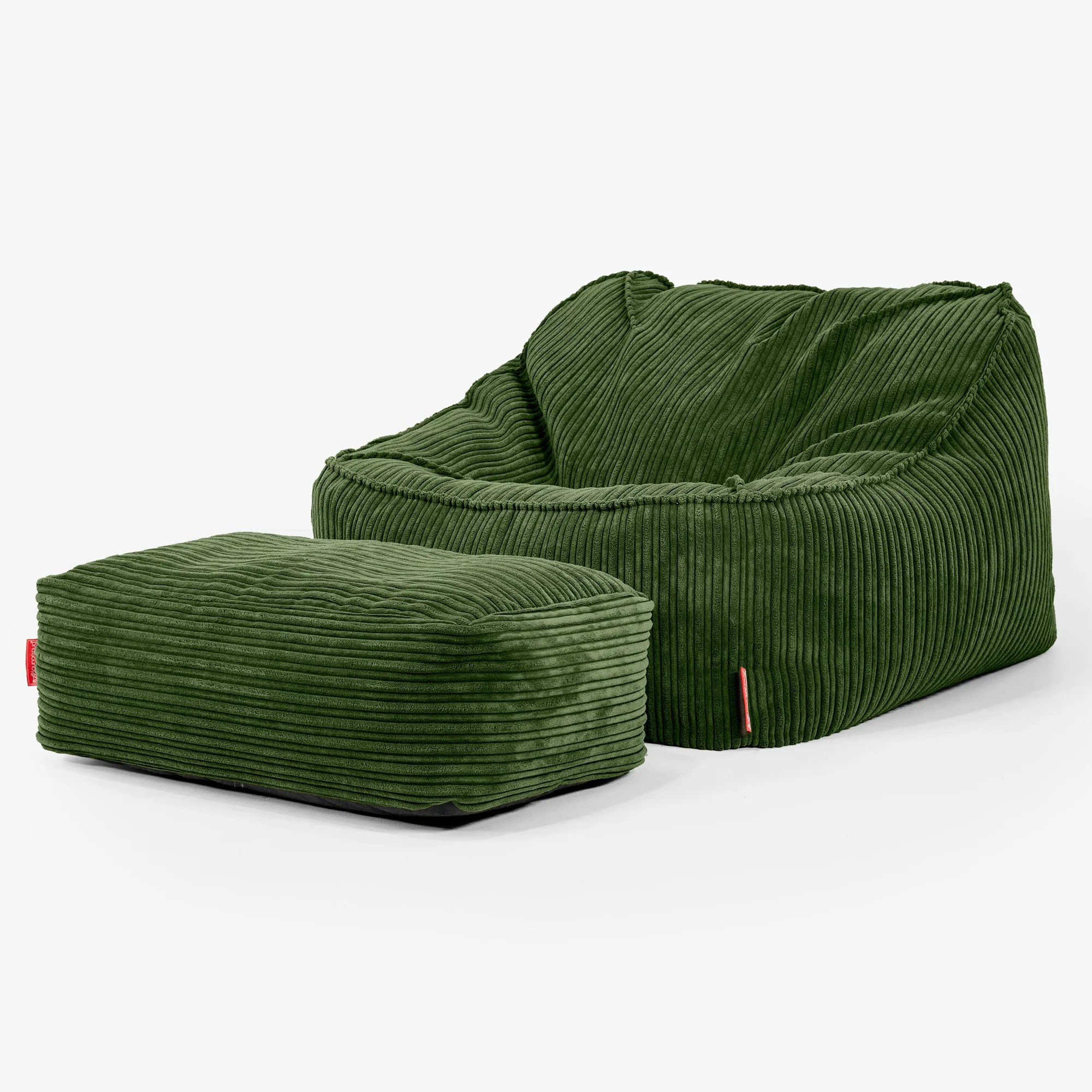 Der Slouchy Sitzsack Sessel - Cord Nadelwaldgrün - Image 3